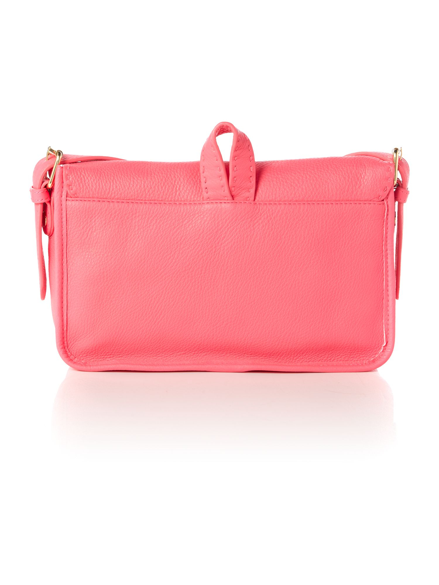 pink leather cross body bag