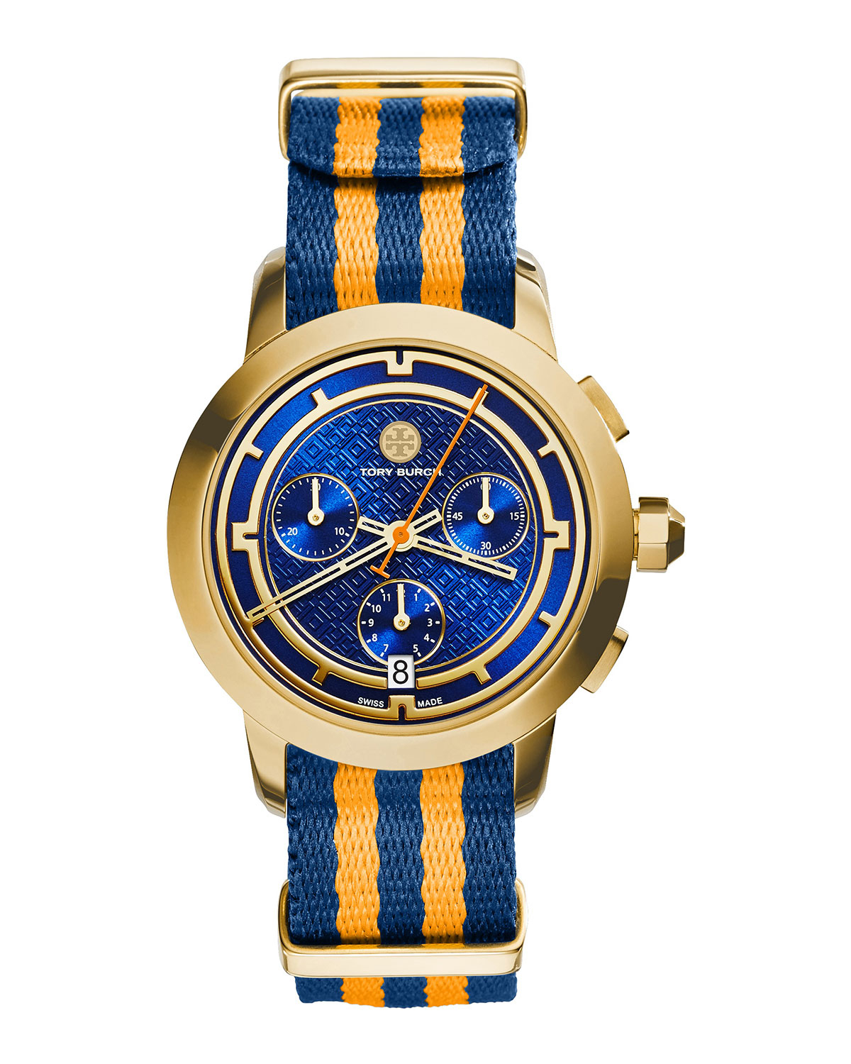 Tory Burch Tory Chronograph Fabric strap Watch In Gold N A 