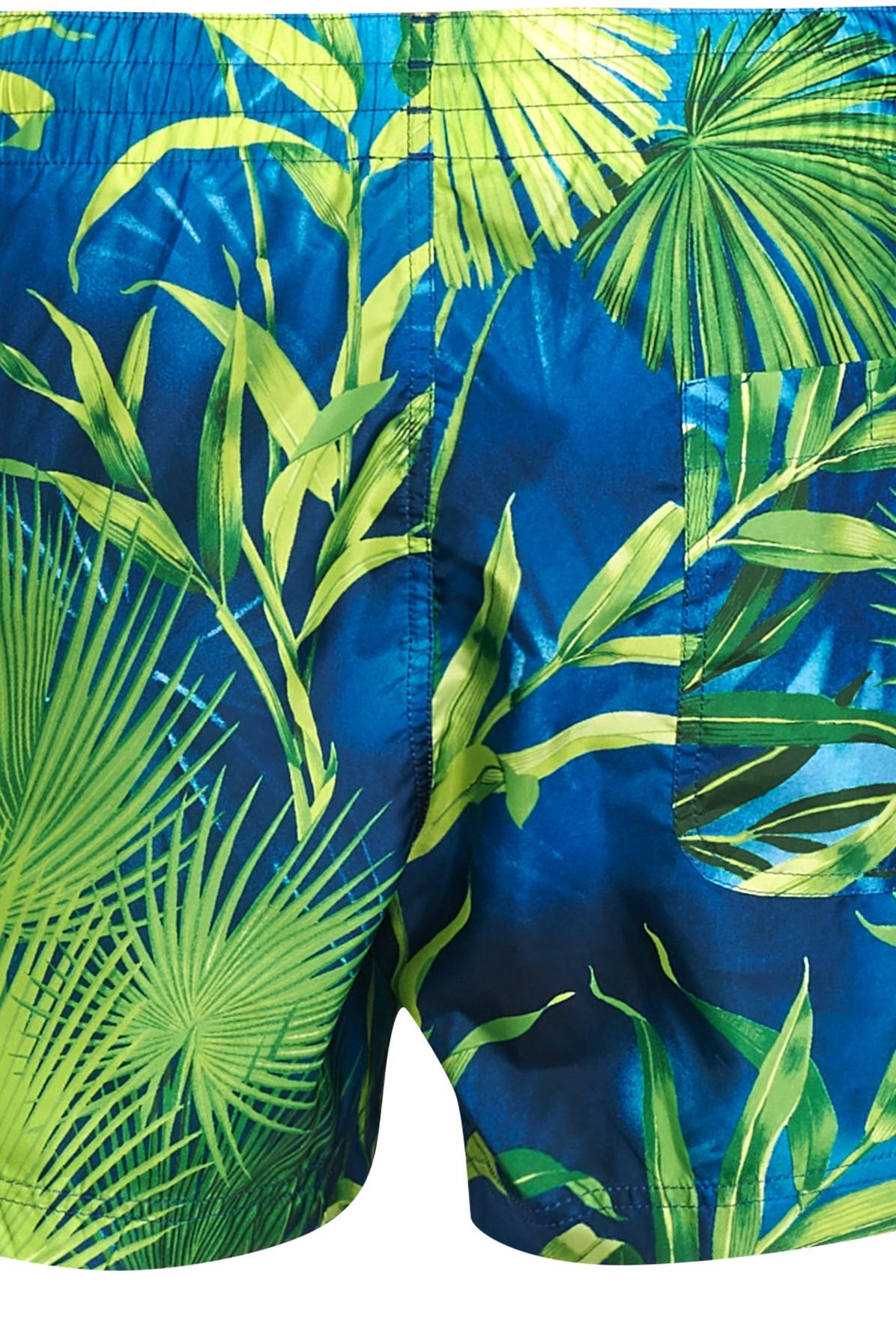 Versace Jungle Print Swimwear Shorts in Green for Men - Lyst