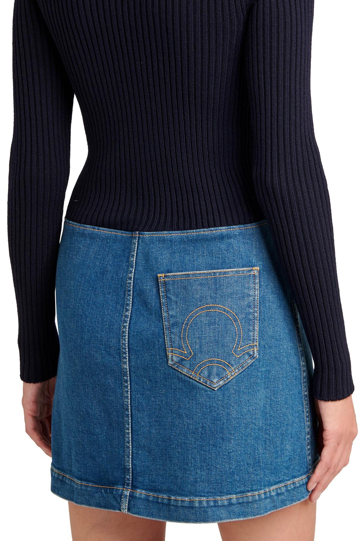 Louis Vuitton - Authenticated Skirt - Denim - Jeans Blue Plain for Women, Very Good Condition