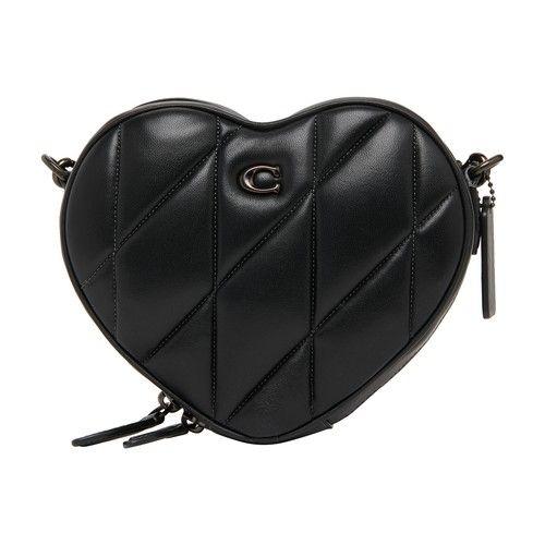 COACH Heart Shaped Crossbody Bag With Quilting in Black Lyst