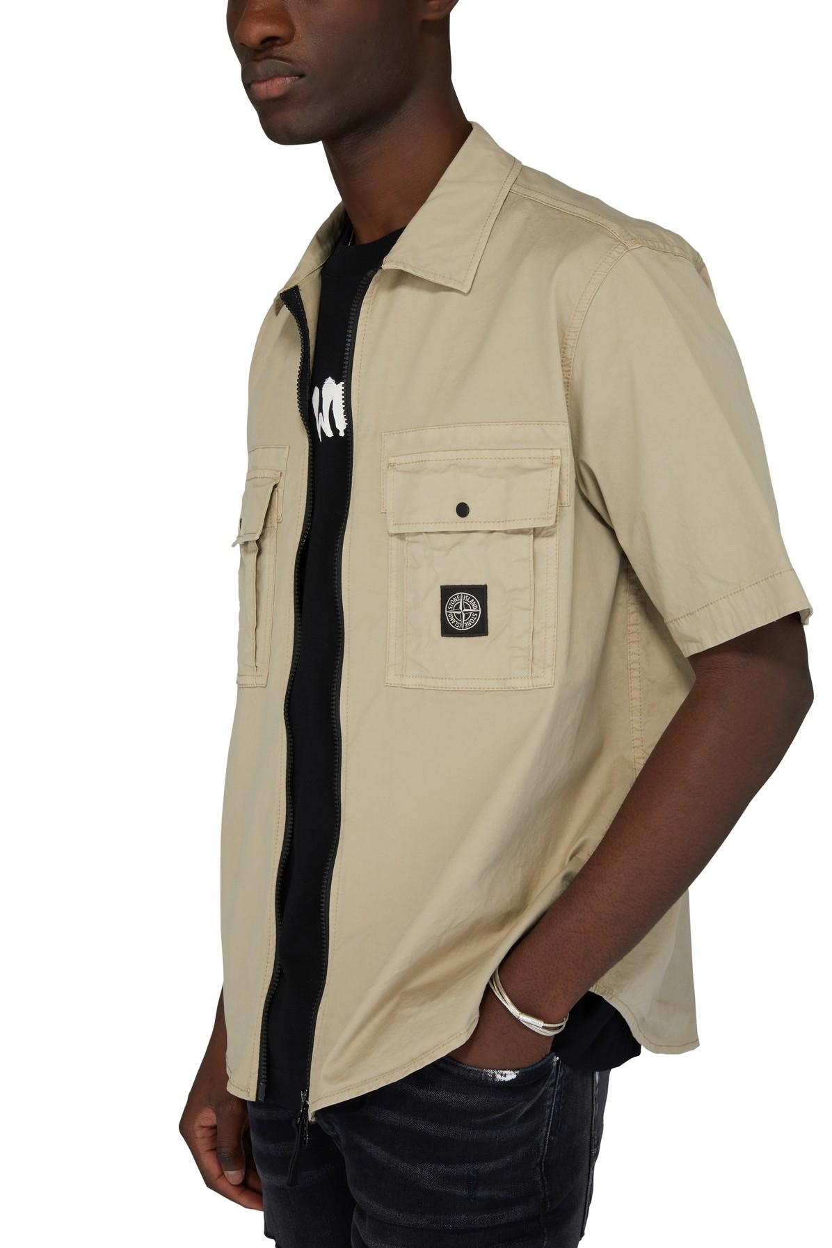 Stone Island Short Sleeves Overshirt in Beige (Natural) for Men | Lyst