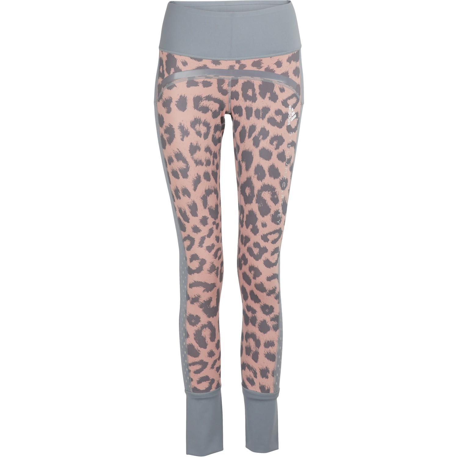 adidas By Stella McCartney Comfort Leopard leggings in Grey/Pink (Pink) -  Lyst