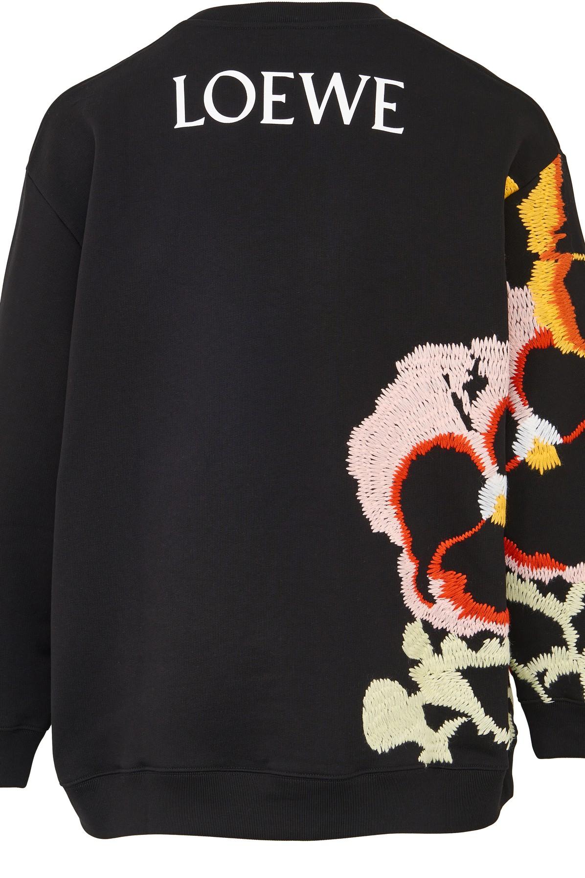 Loewe Floral Sweater in Black_multicolor (Black) for Men | Lyst