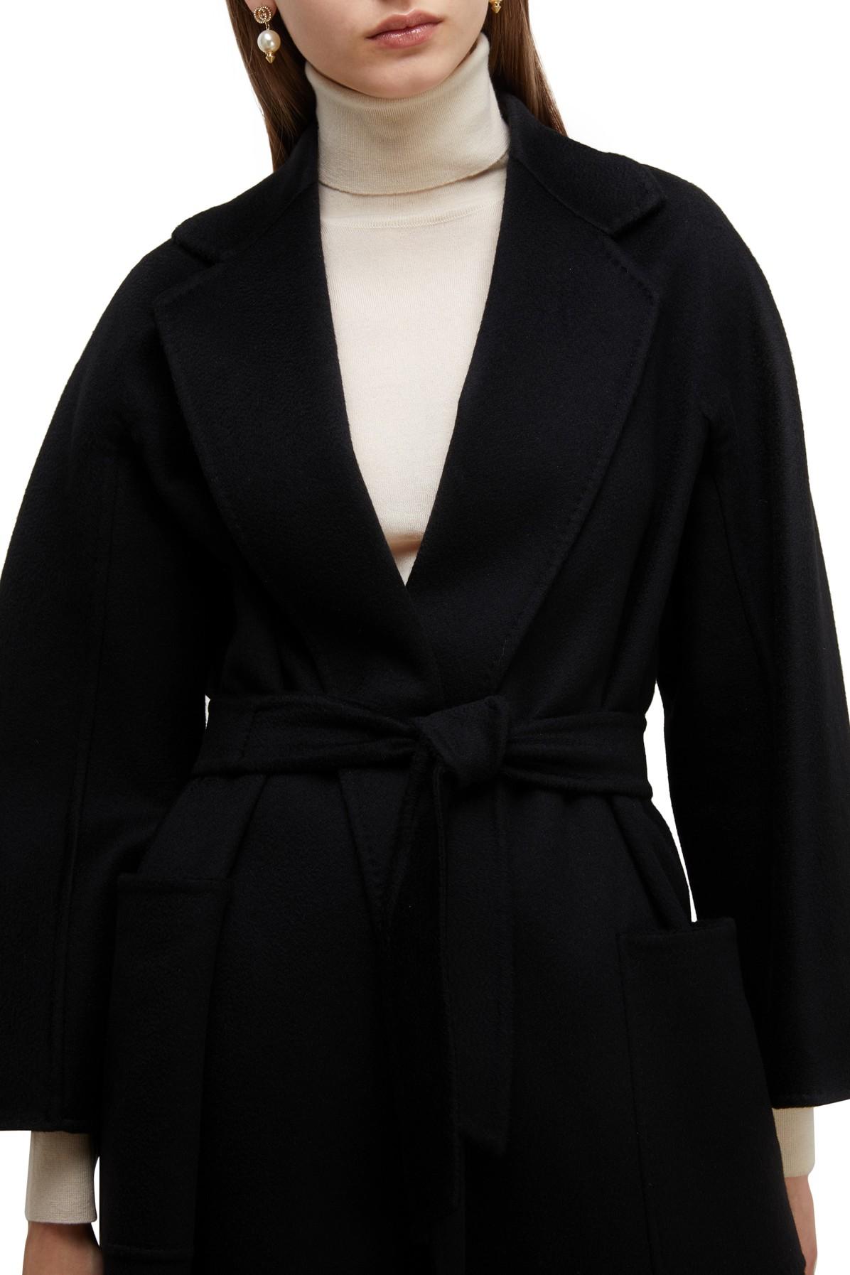Max Mara Cashmere Black Labbro Wrap Coat Womens Clothing Coats Long coats and winter coats 