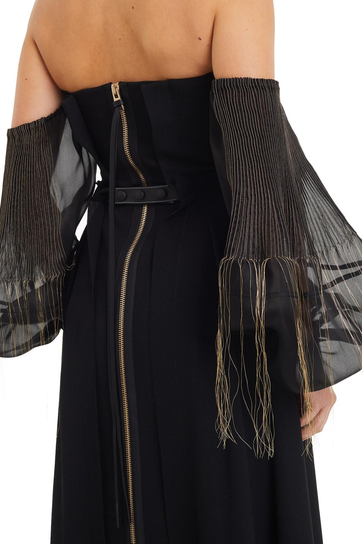 Loewe Off Shoulder Long Dress in Black - Lyst