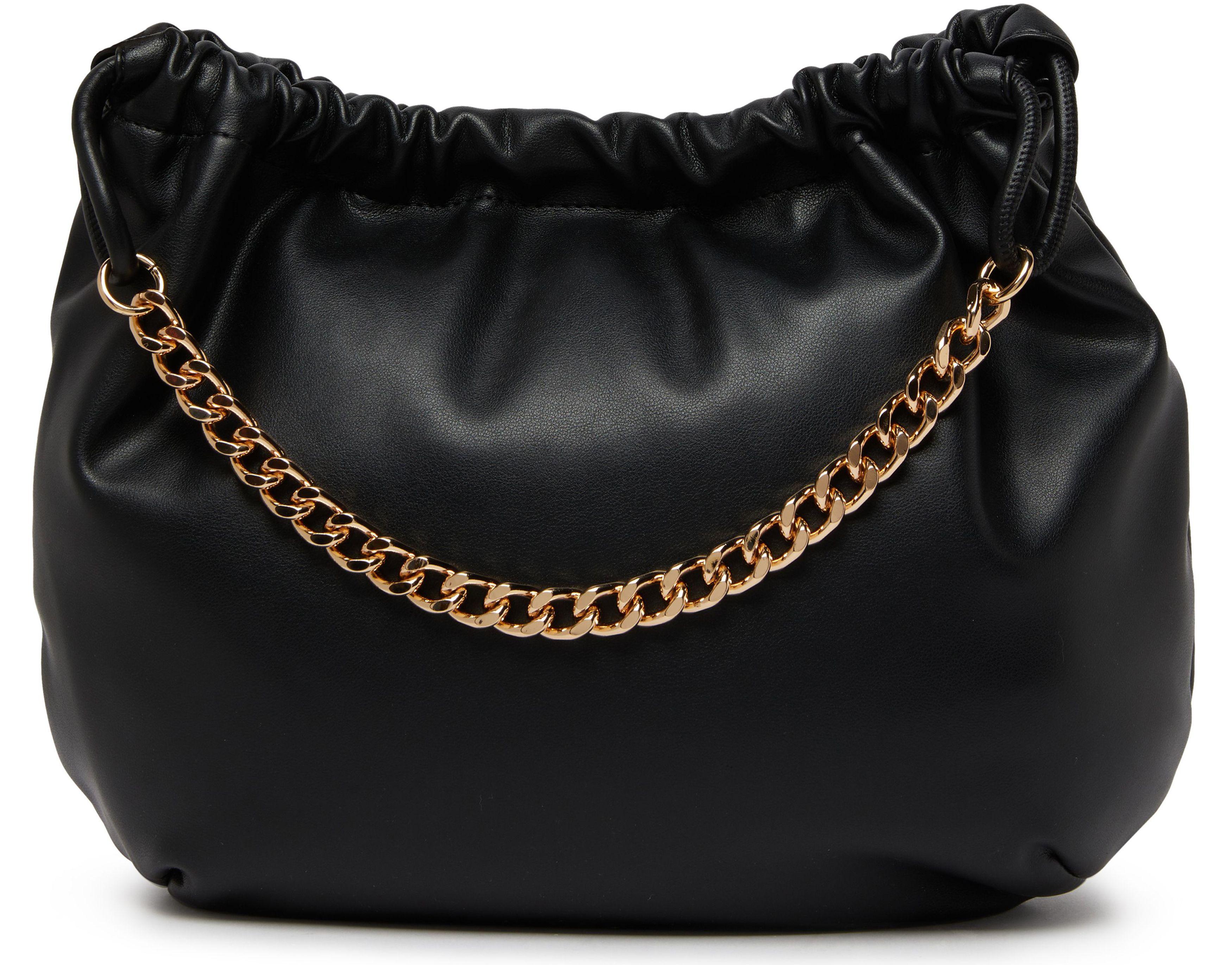 APC アーペーセー　ニノンチェーンバッグ　NINON Chaine bag Ninon chain strap faux leather hobo bag - A.P.C. - BLACK