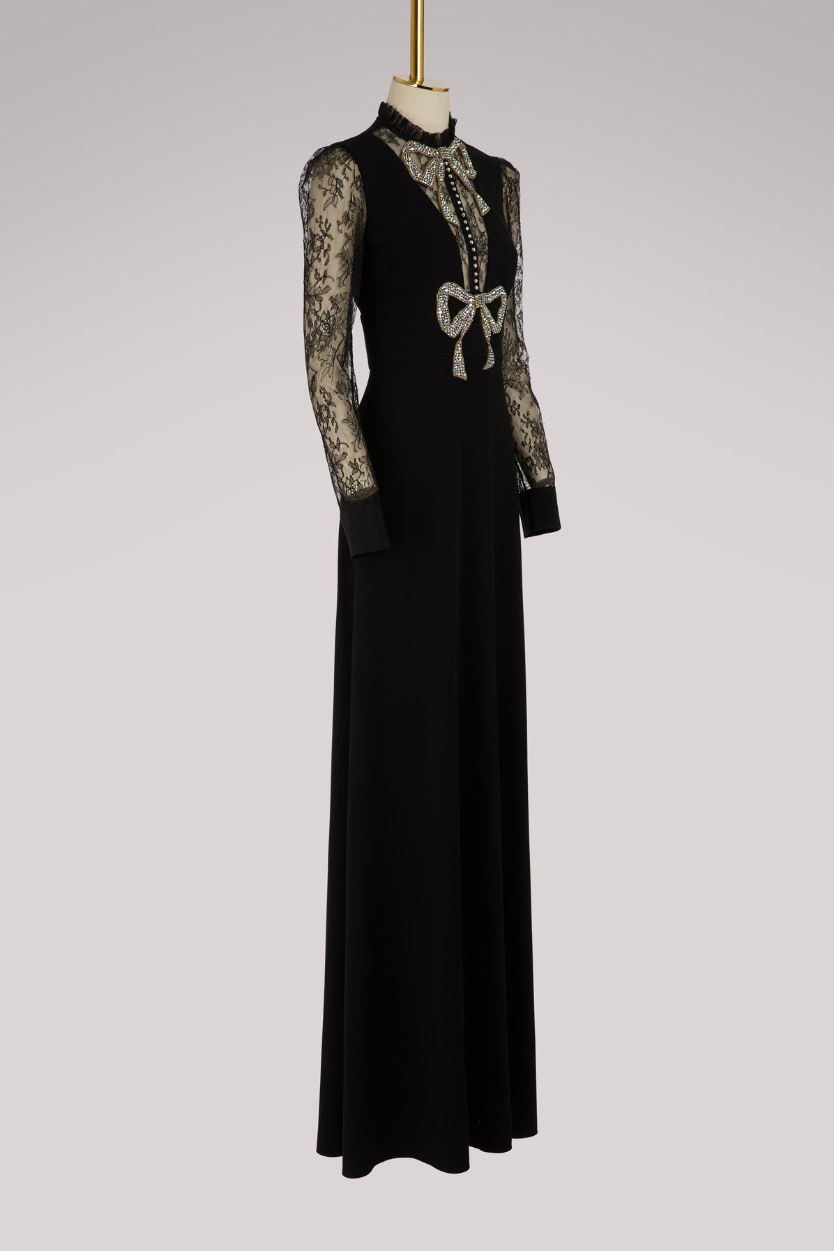gucci black lace dress