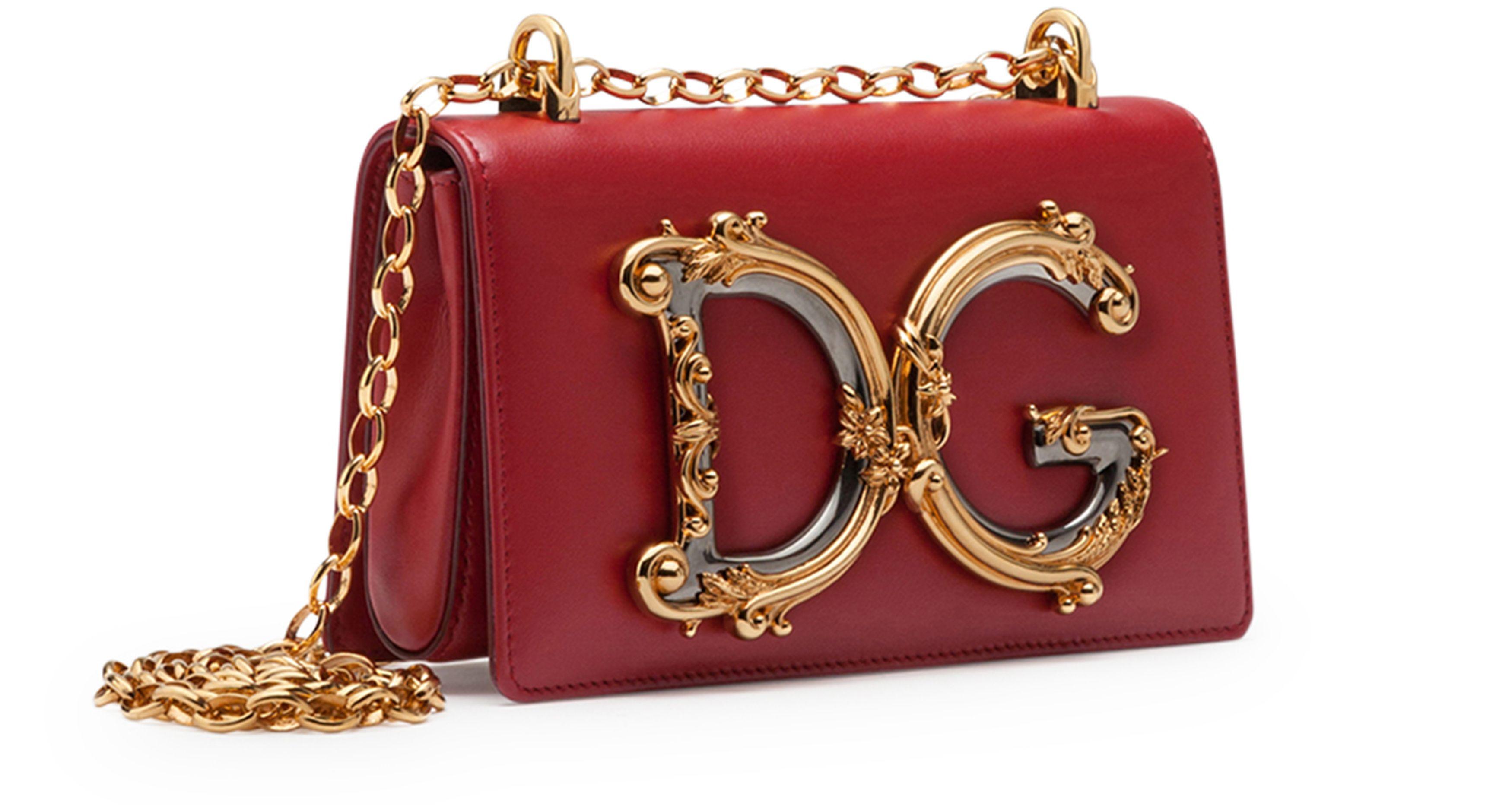 【DOLCE&GABBANA】DG Girls フォーンバッグ カーフスキン レッド Dolce & Gabbana Calfskin Dg Girls Phone Bag in Red | Lyst