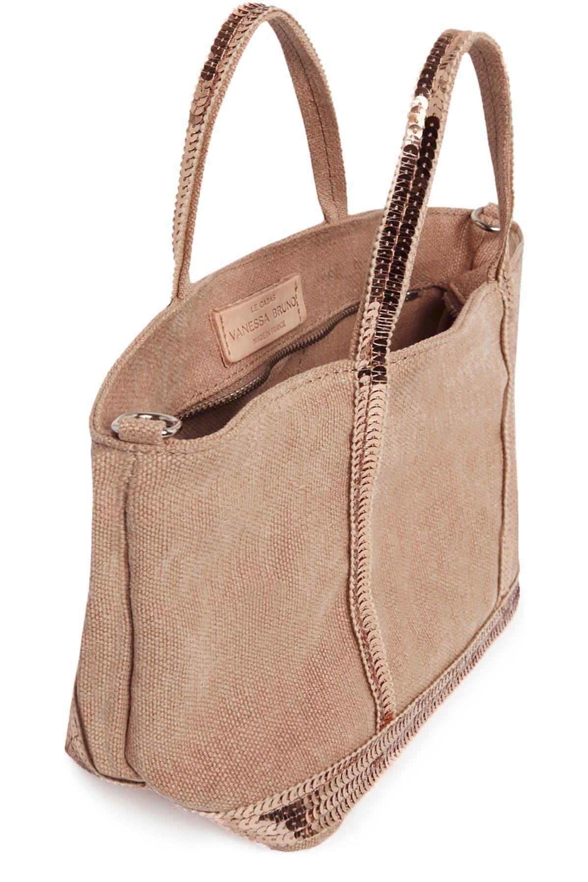 Vanessa Bruno Linen Xs Cabas Tote Bag in Natural | Lyst