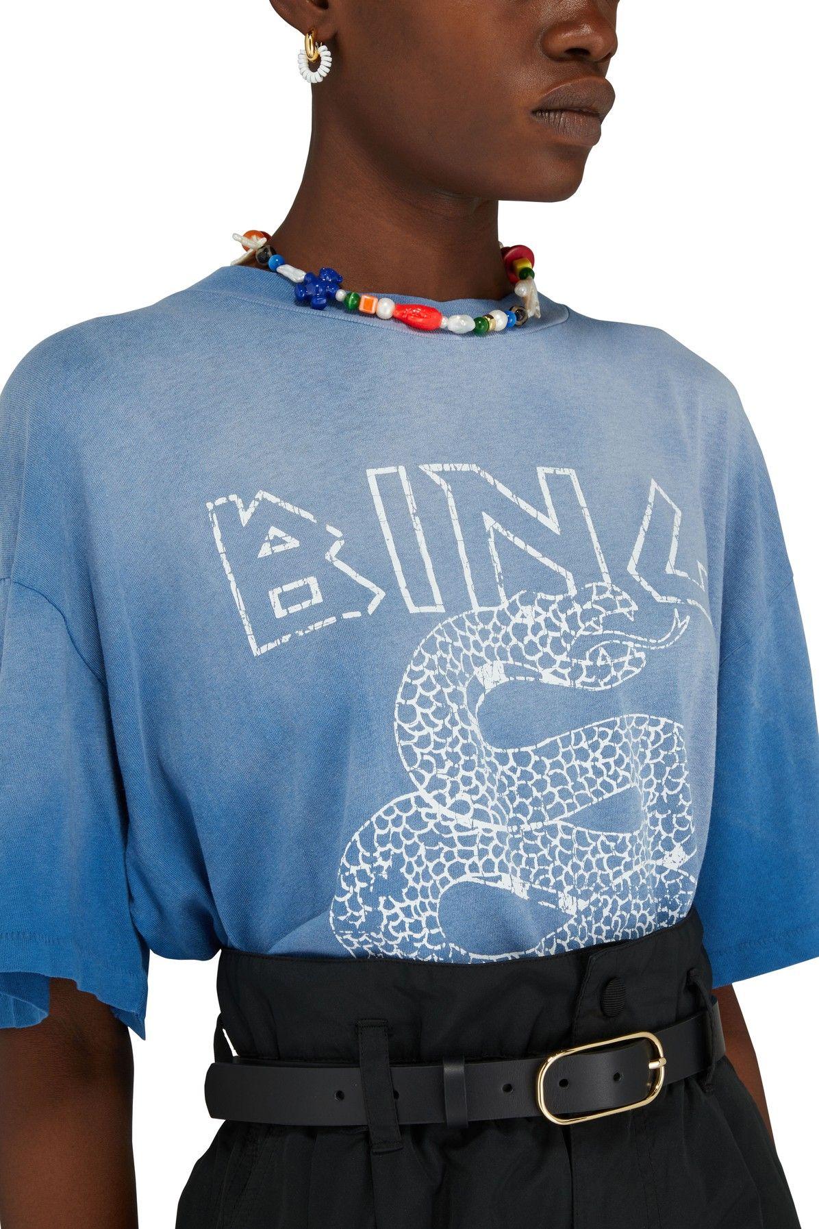 Anine Bing Ashton Tee Snake in Blue | Lyst Anine Bing Ashton Tee Snake in Blue | Lyst