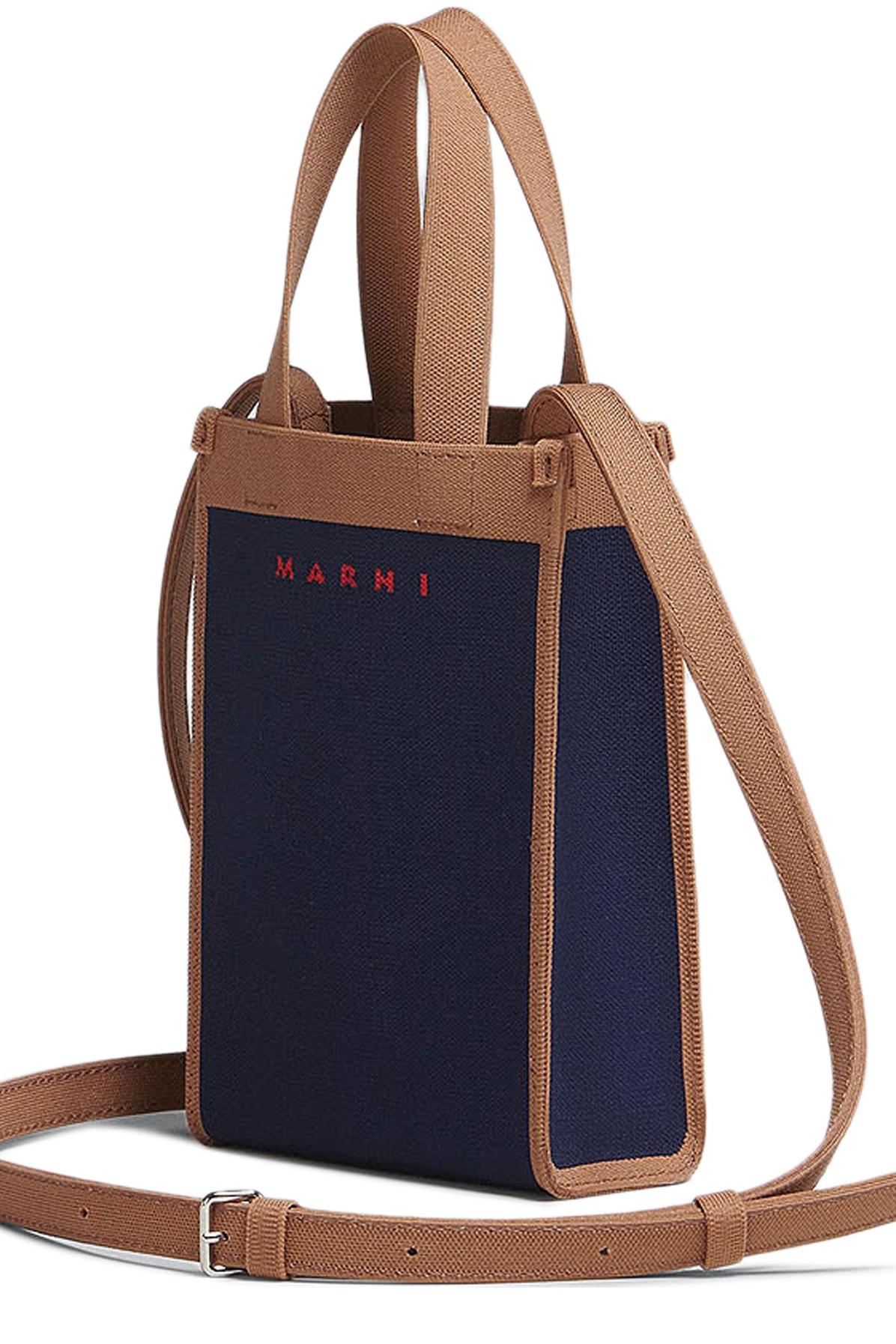 Blue for Men Mens Bags Messenger bags Marni Jacquard Shoulder Bag in Iris_peanuts_red 