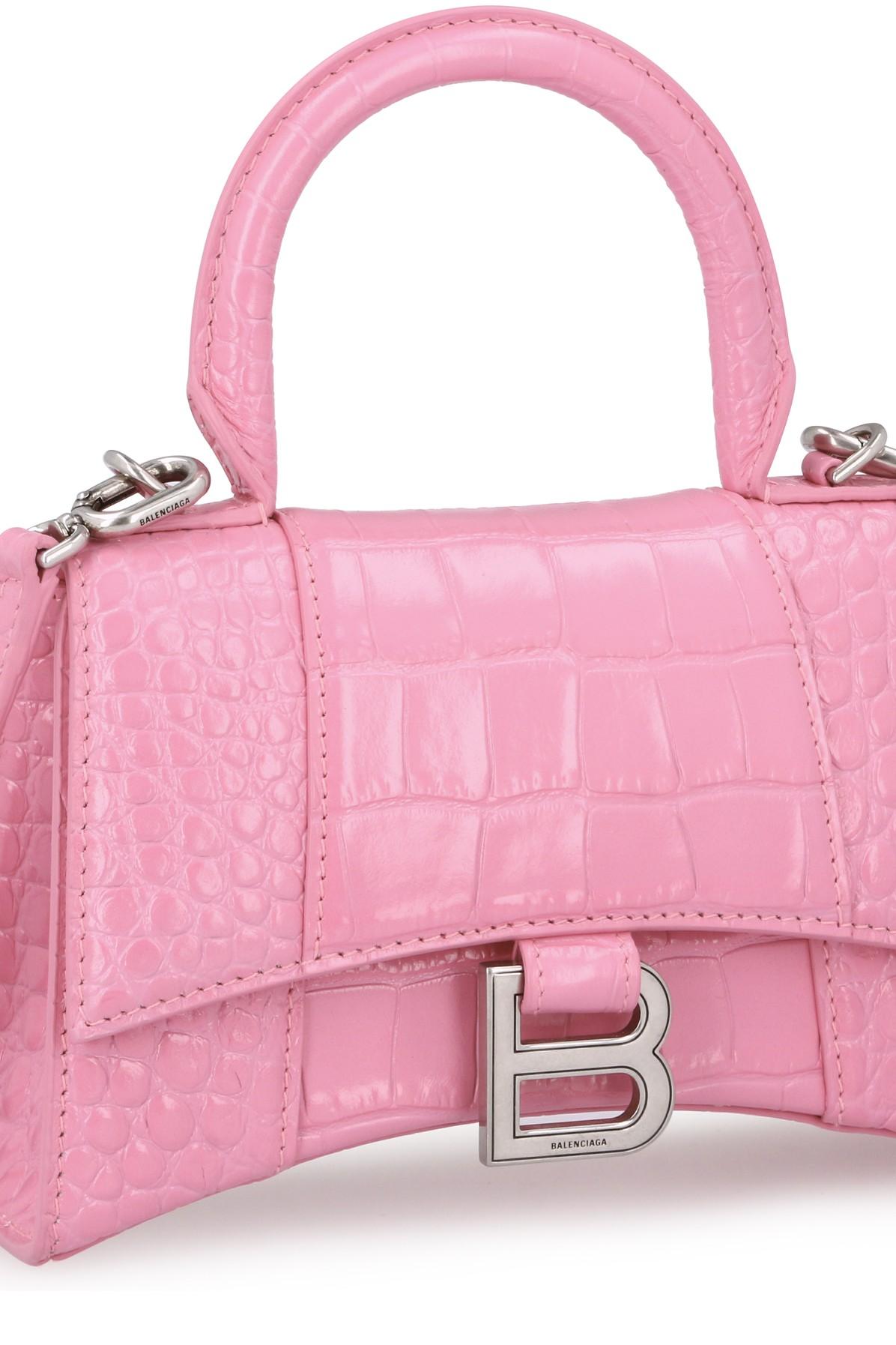 Balenciaga Hourglass Xs Top Handle in Baby Pink (Pink) | Lyst