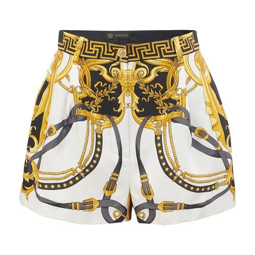 Versace Baroque-print Silk Shorts - Save 26% - Lyst
