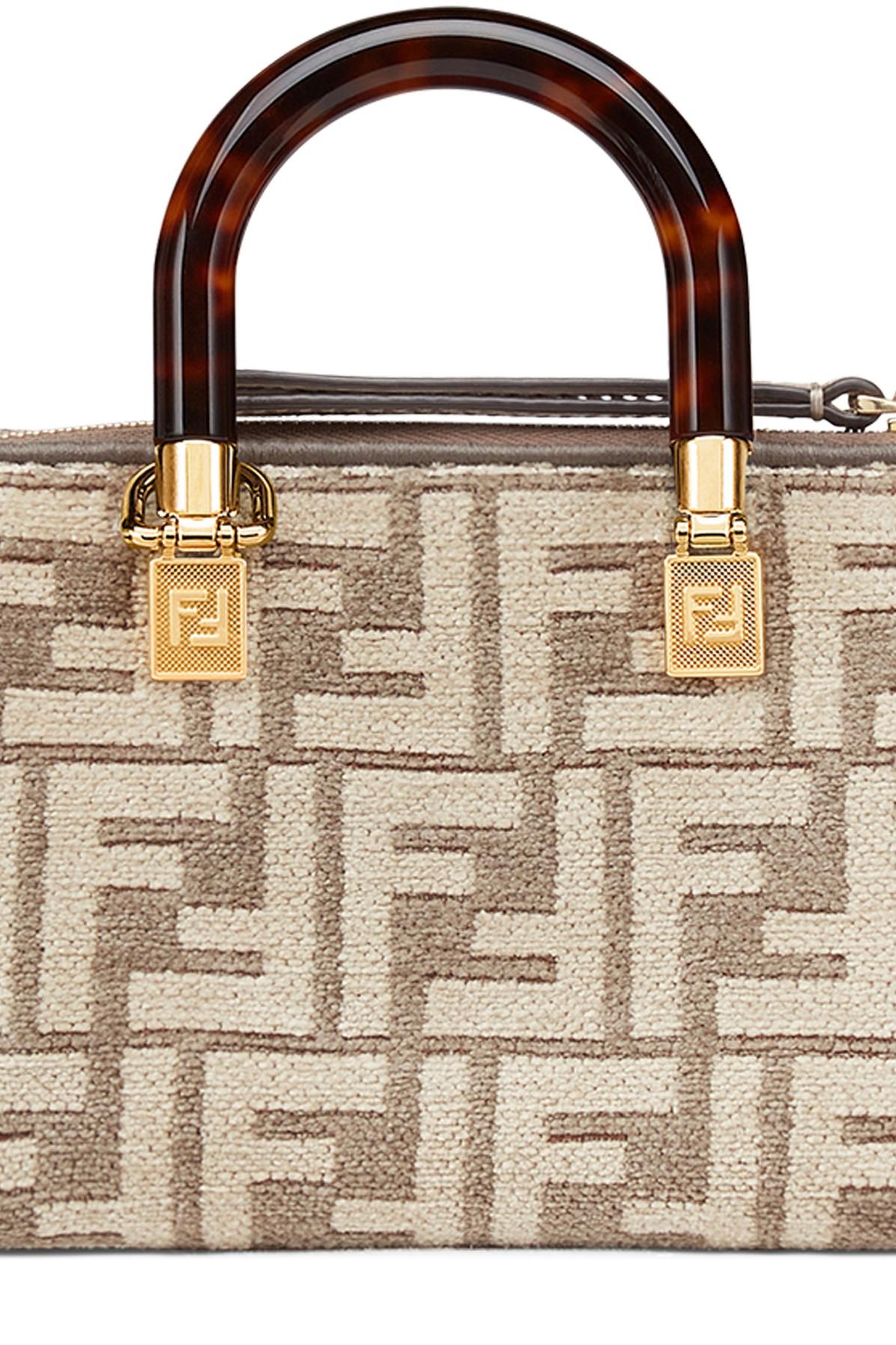 トートバッグ Fendi \"By The Way Saddlery\" Mini Bag By The Way Soft Mini Fabric Brown | Fendi