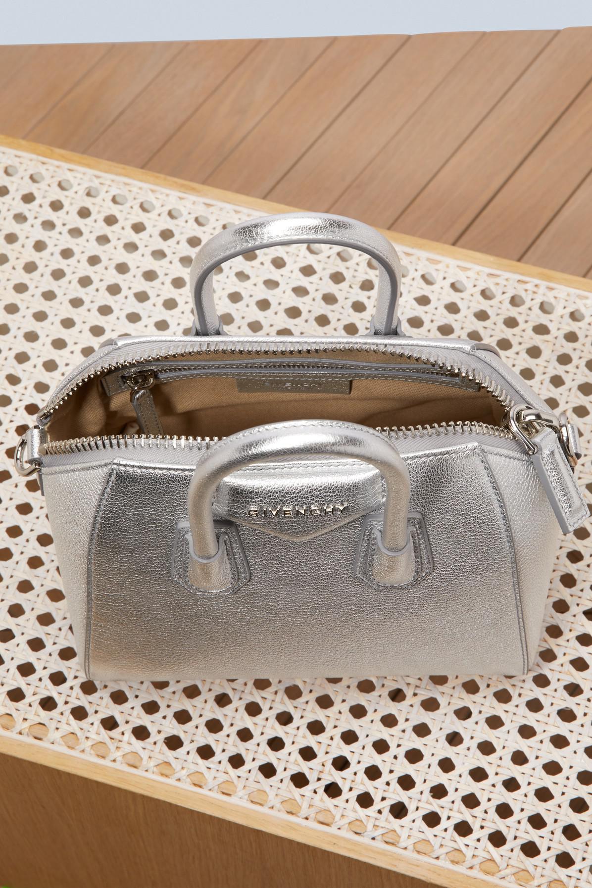Givenchy Leather Antigona Mini Bag in Silver (Metallic) - Lyst