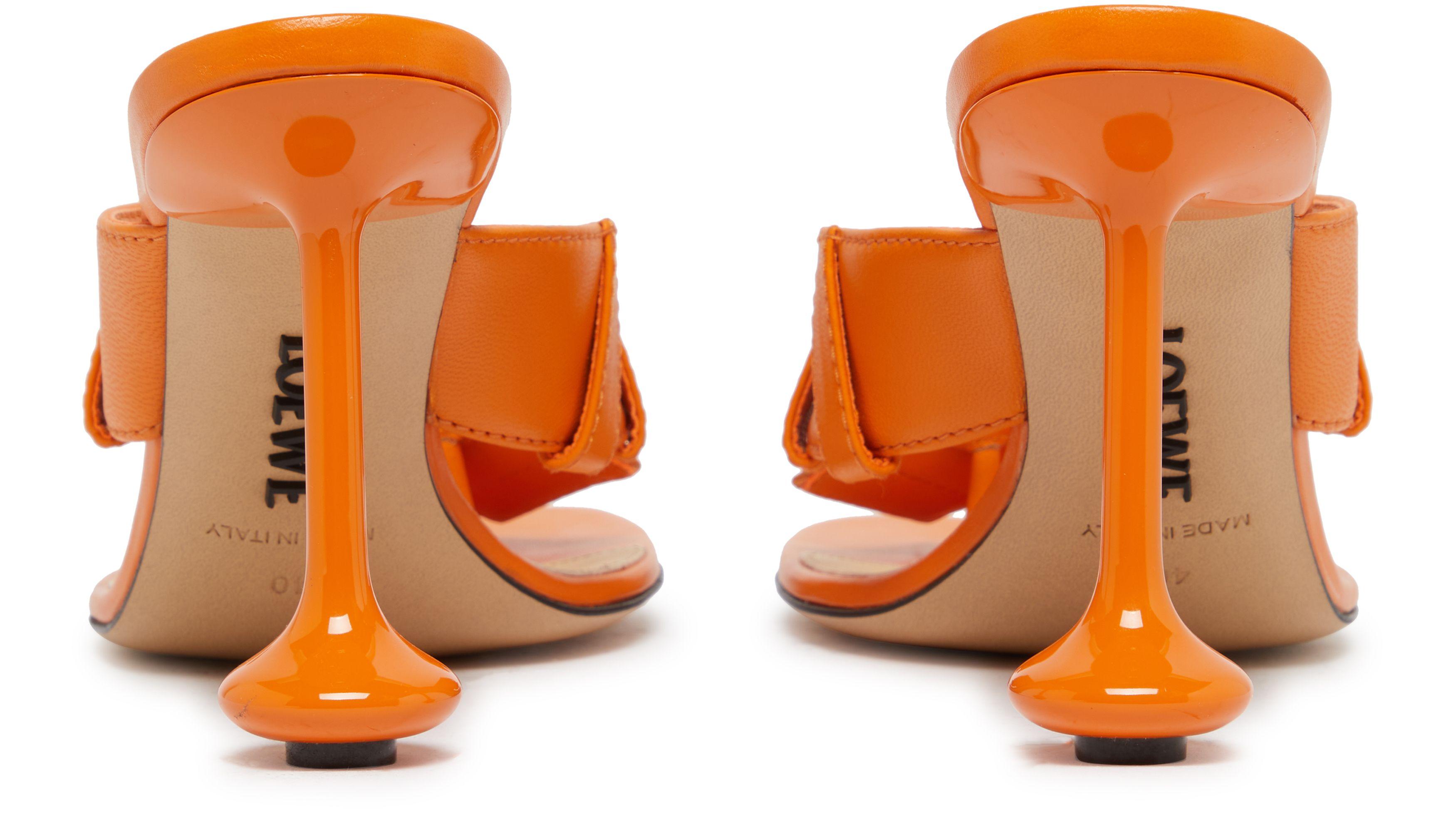 Loewe Toy Panta Toe Post Sandal 90 in Orange | Lyst