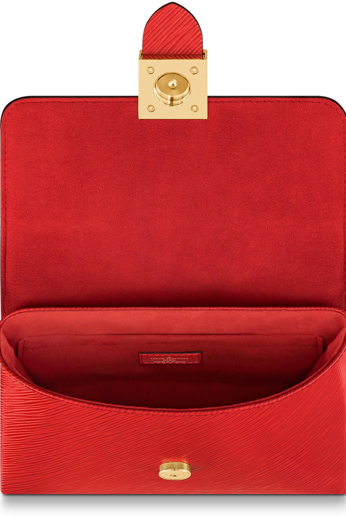LV Red Sling Bag LOCKY BB Poppy - Price in India
