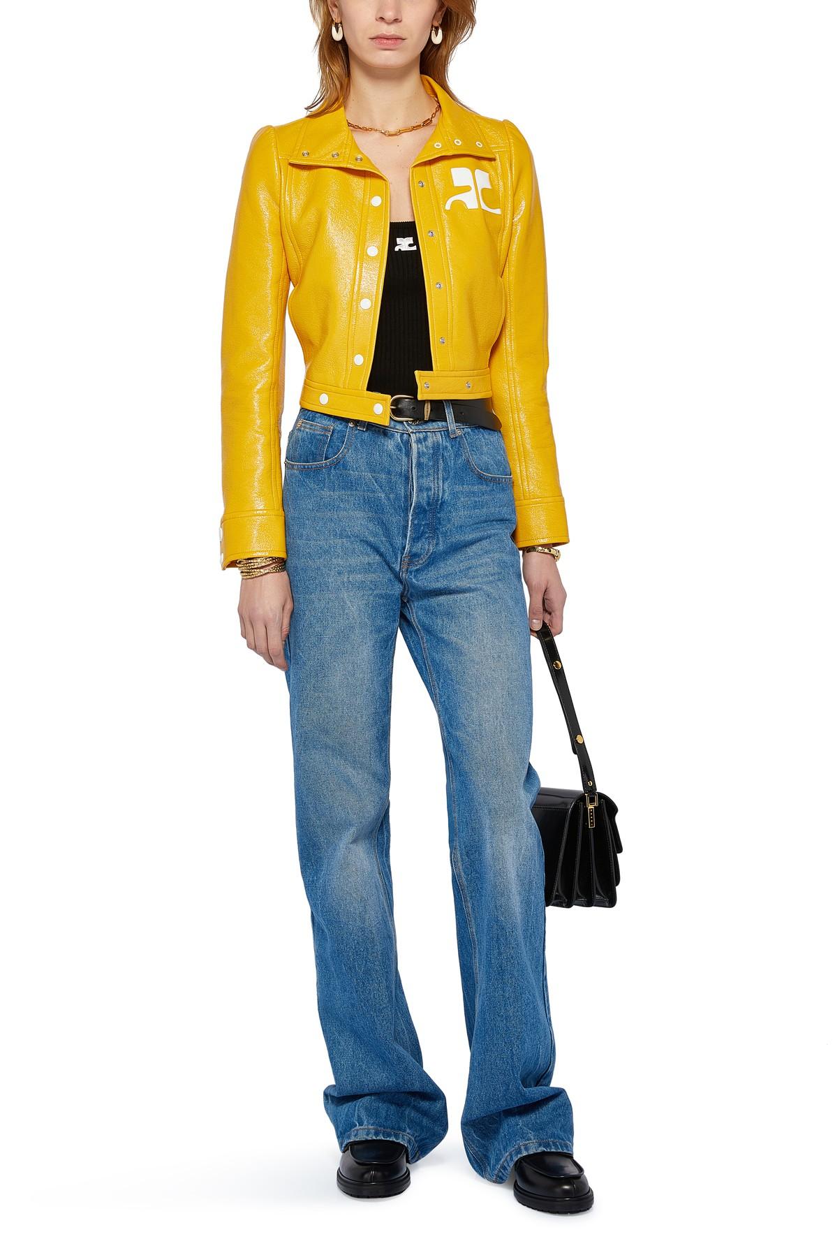 Yellow hot sale vinyl jacket