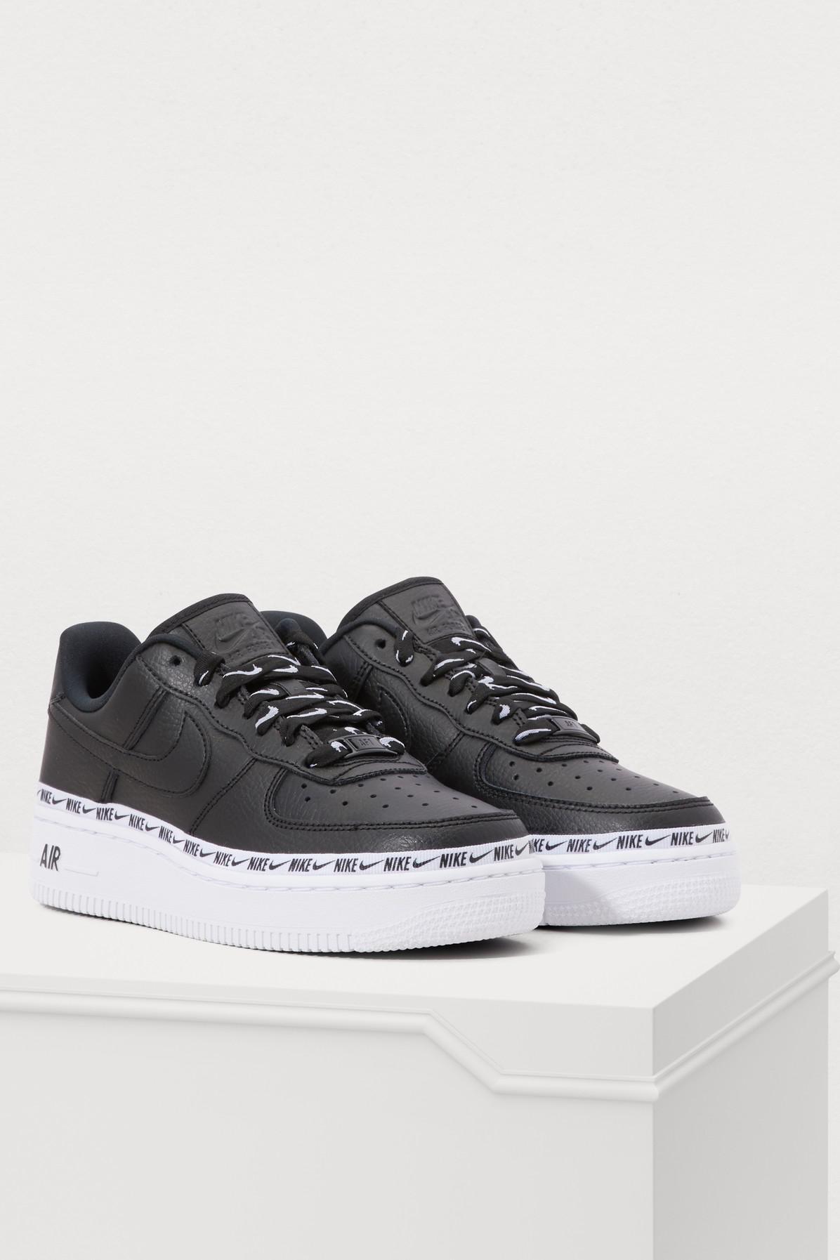 Nike Air Force 1 07 Se Prm Sneakers in Black/Black-White (Black) | Lyst