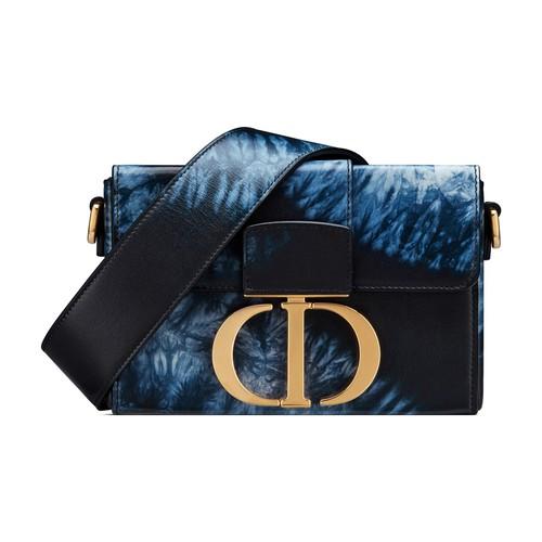 30 Montaigne Box Bag Blue Dior Oblique Jacquard