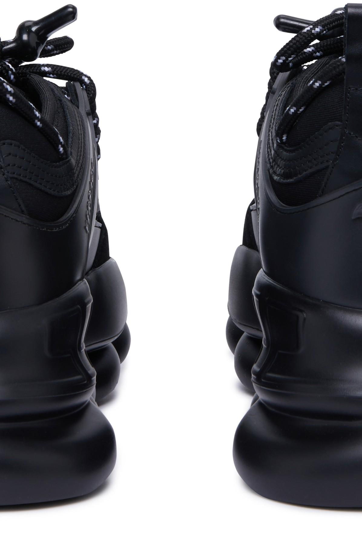Versace Chain Reaction Sneakers in Black | Lyst