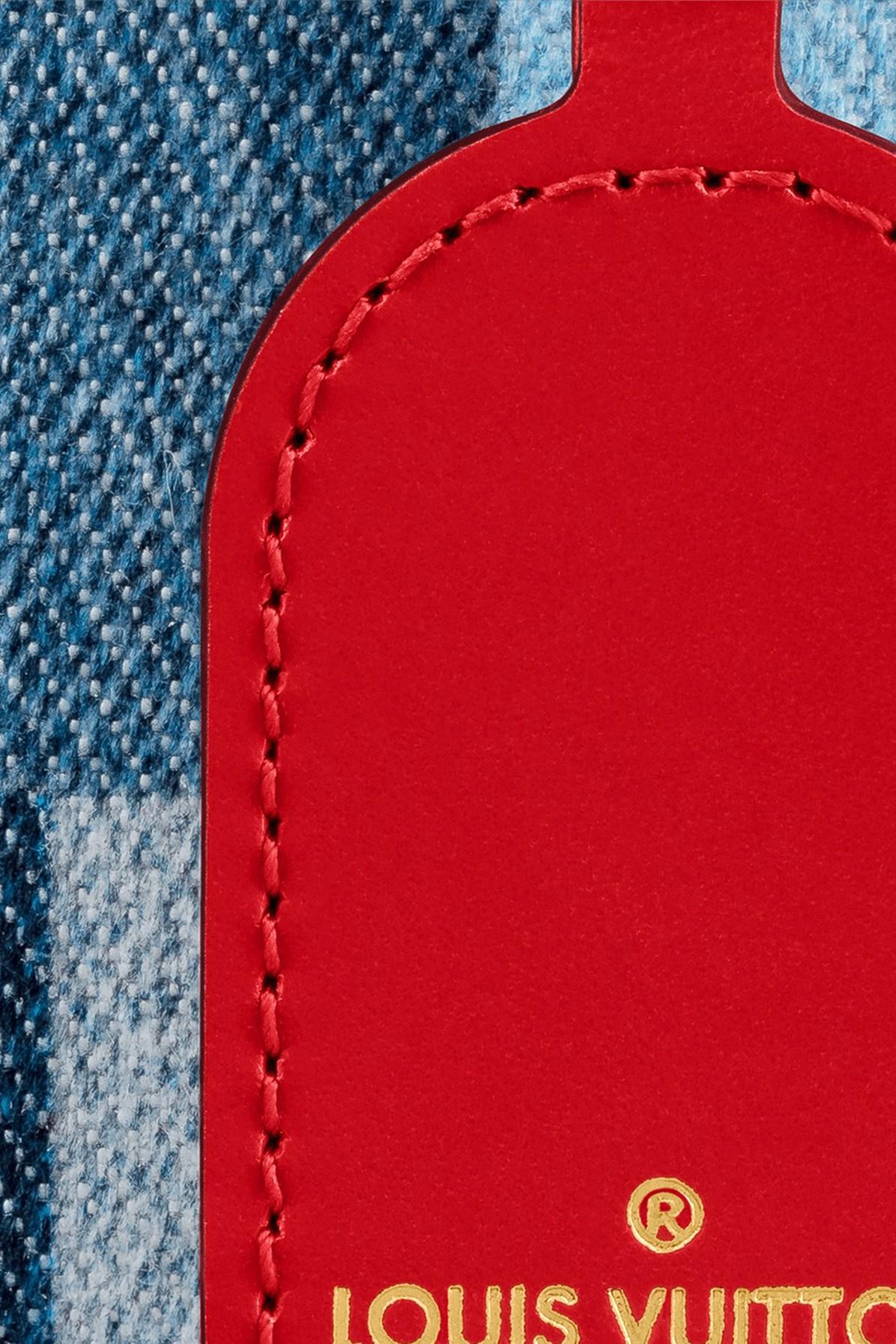 Louis Vuitton Blue Monogram Denim Patchwork Beach Pouch