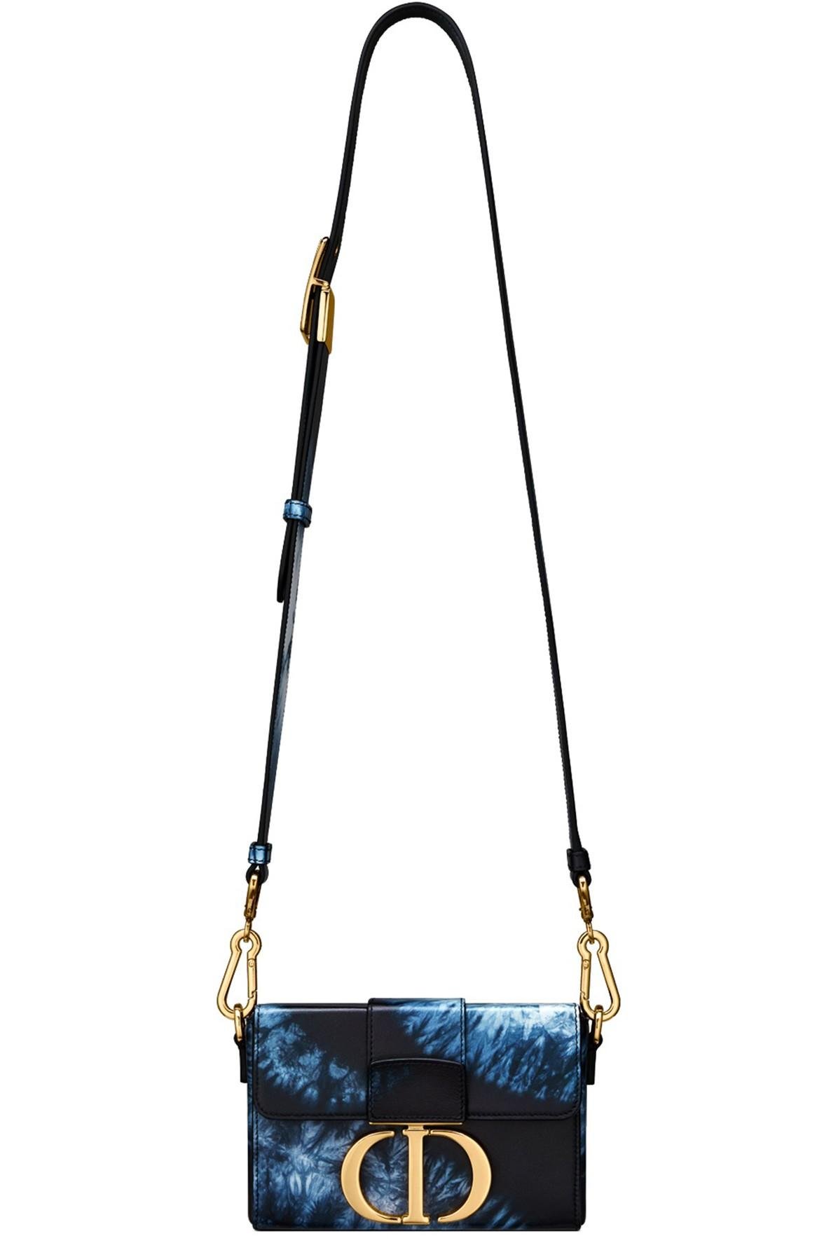 Dior 30 Montaigne Box Shoulder Bag Blue Dior Oblique Jacquard