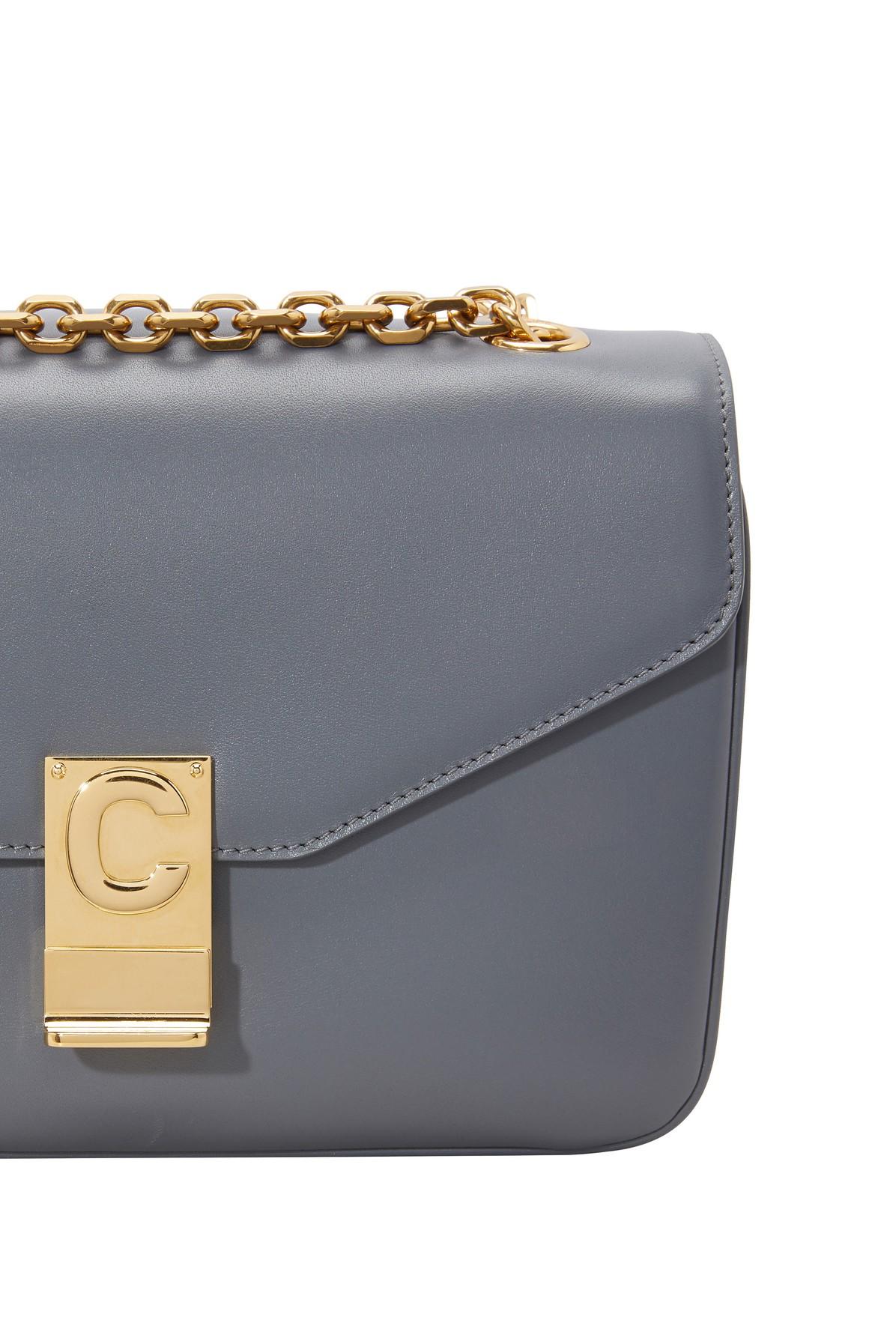 Celine Medium C Bag In Shiny Calfskin in Gray | Lyst