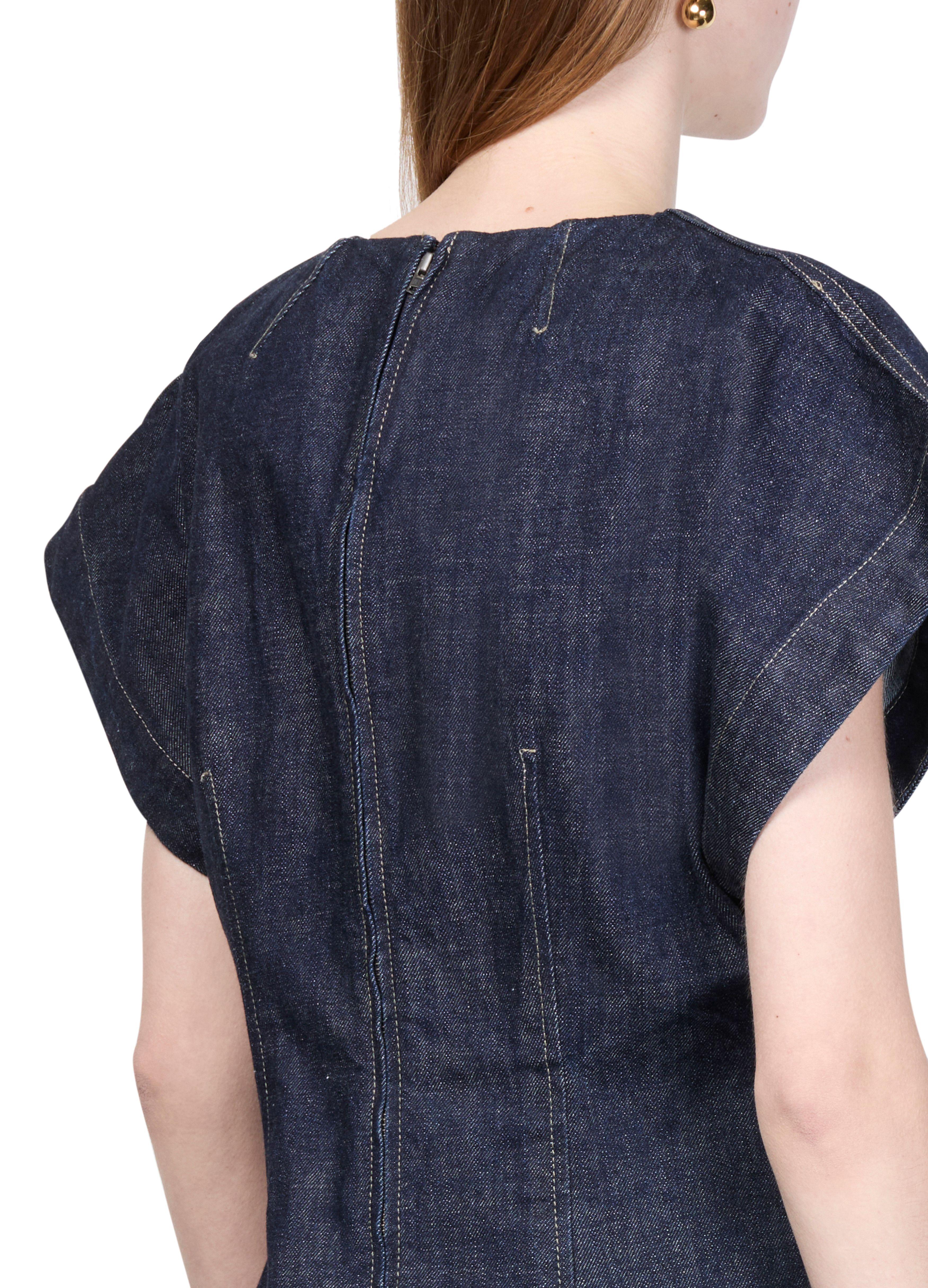 soeur denim dress Buy Soeur Eclair Belted Denim Mini Dress - Bleu/vert At 17% Off