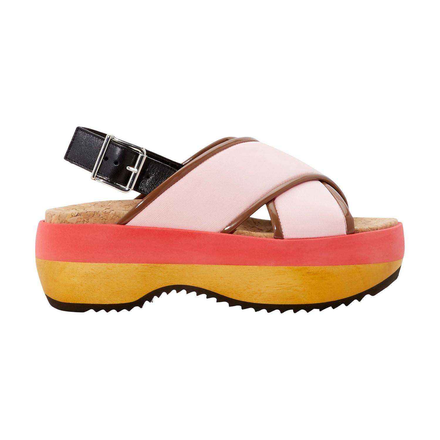 Marni Wedge Sandals in Pink - Lyst