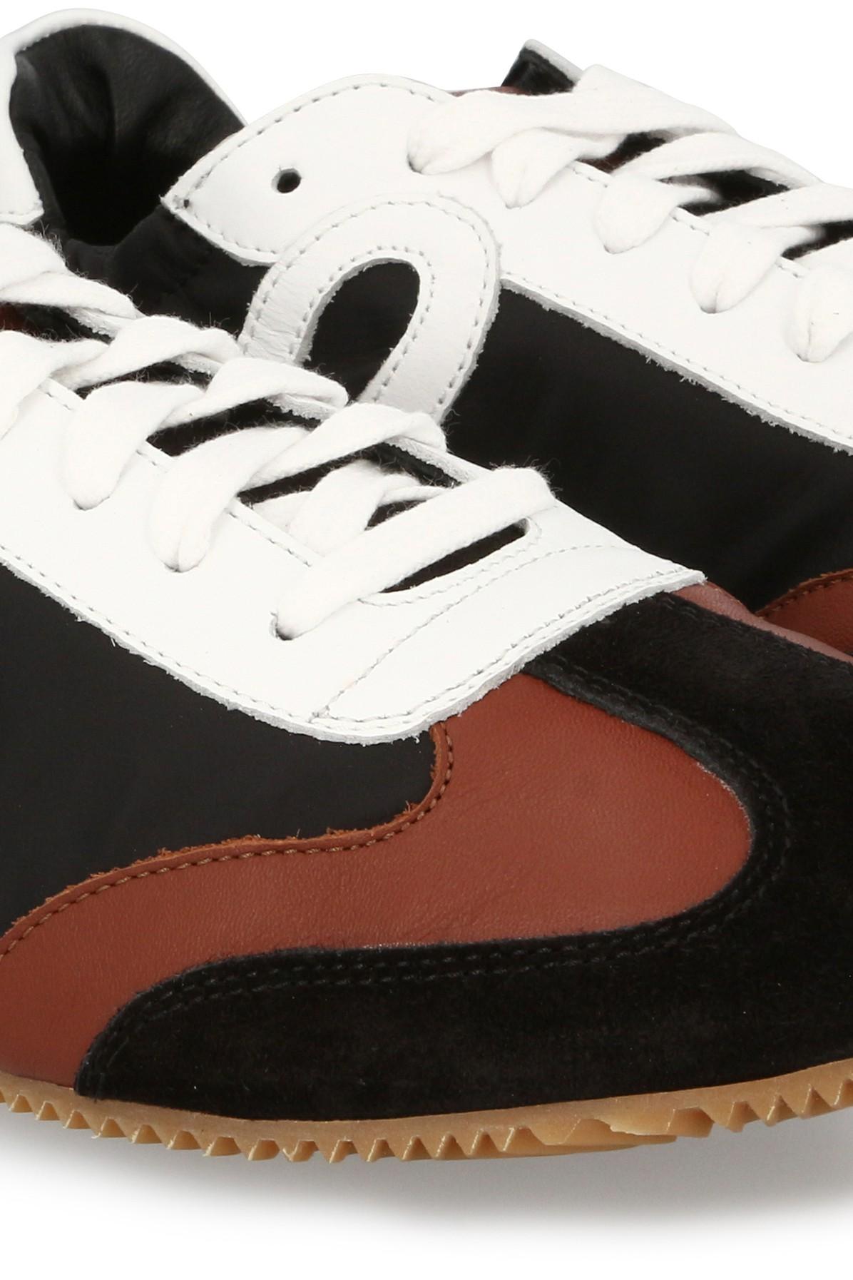 loewe black & brown ballet runner sneakers