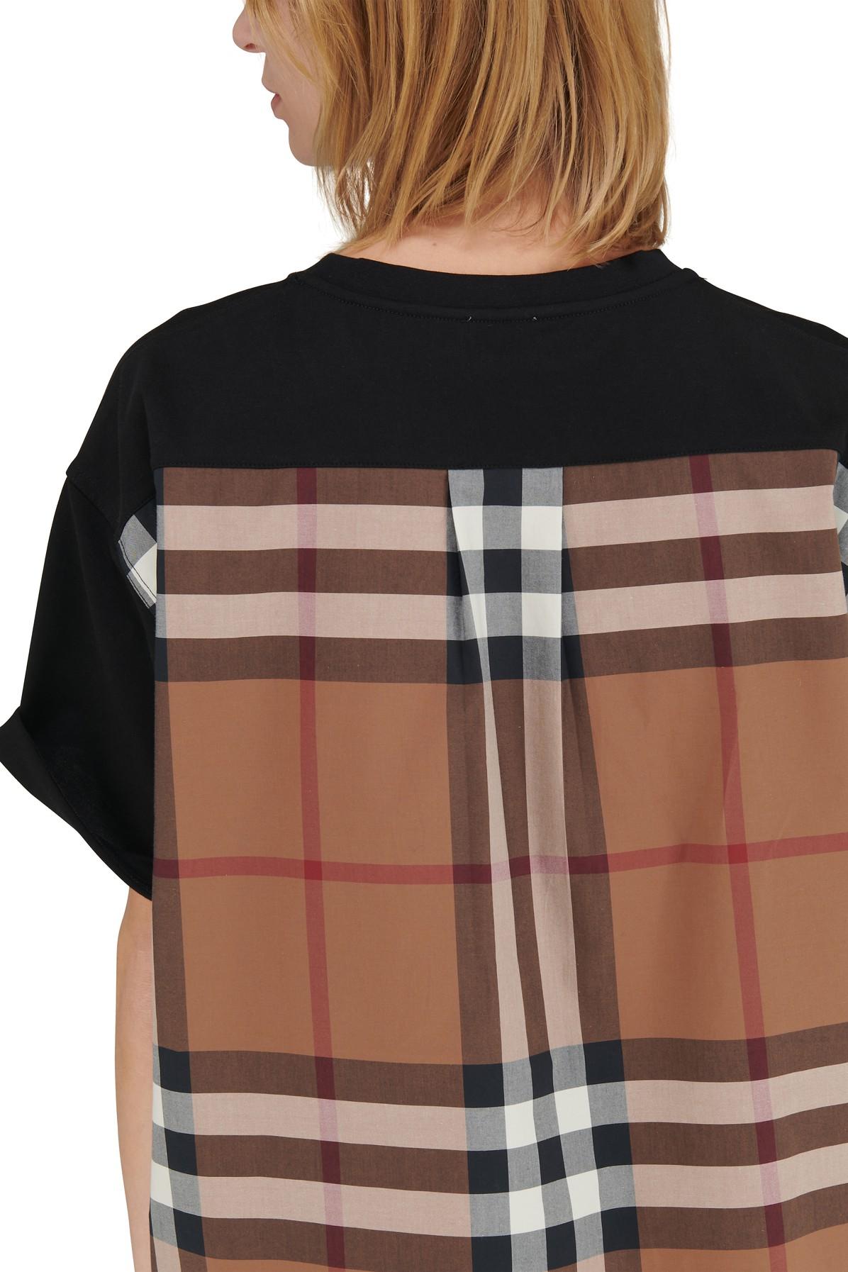 Burberry vintage check sales panel cotton t-shirt