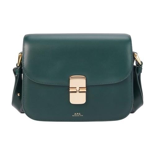 A.P.C. Leather Small Grace Bag in Green | Lyst