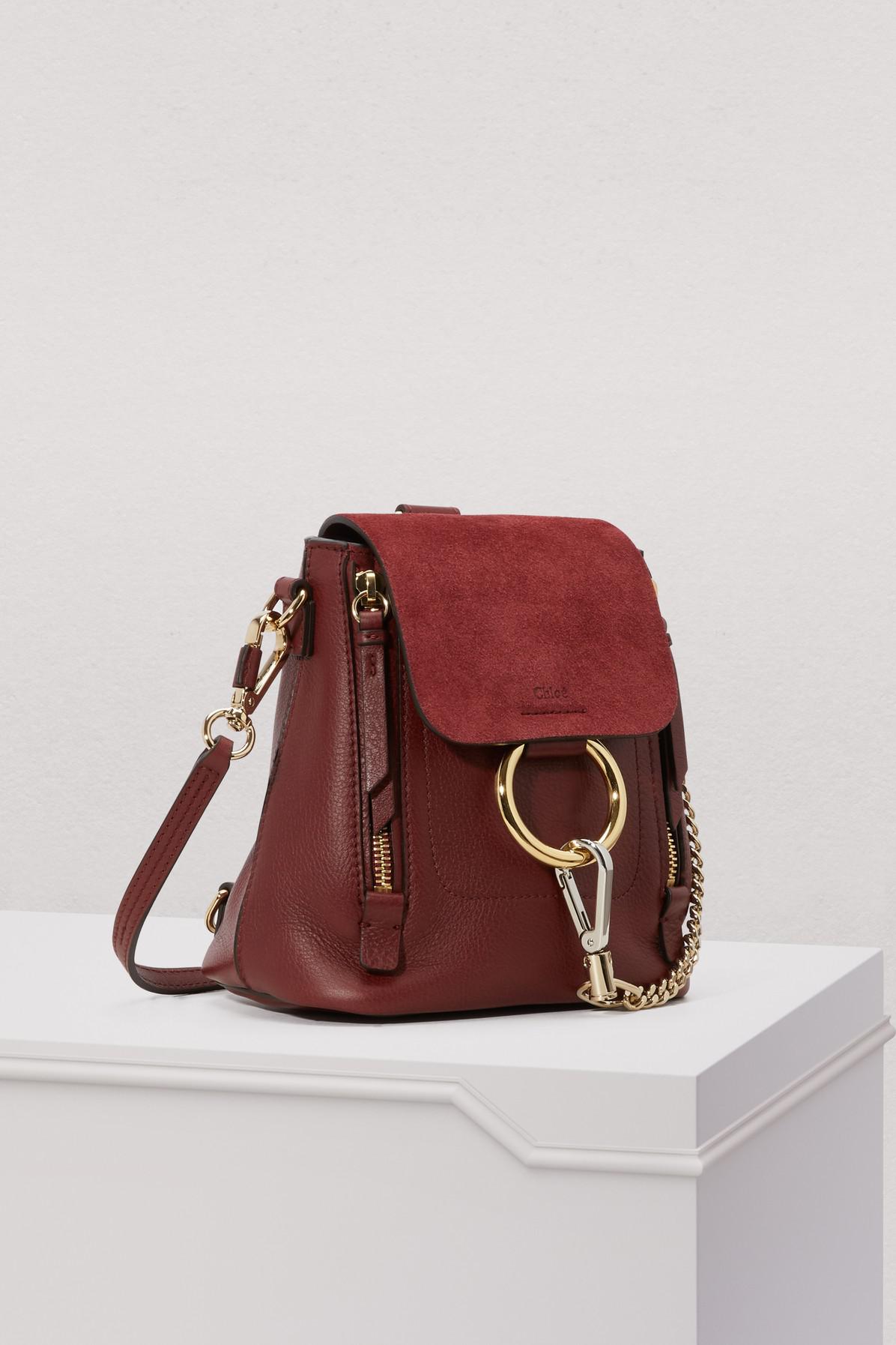chloe faye backpack red