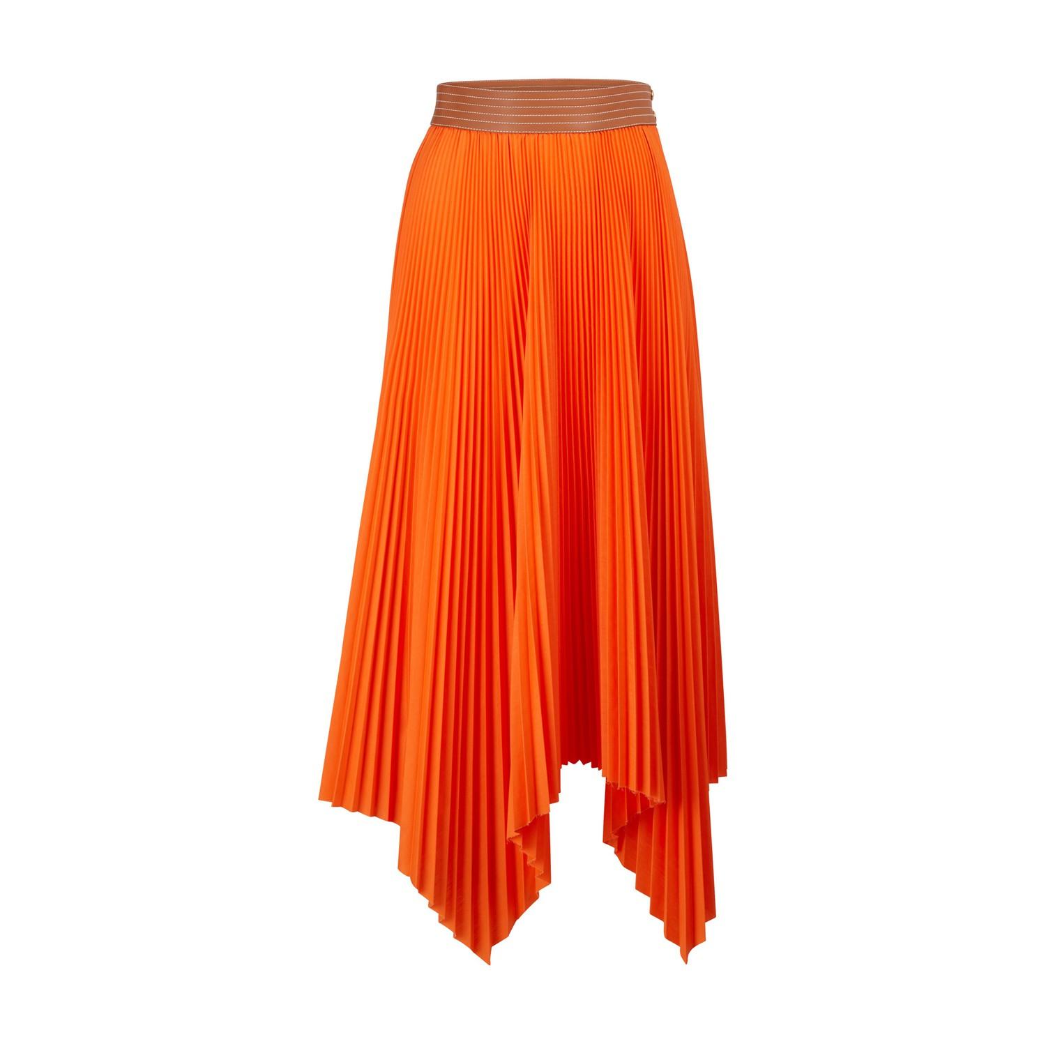 Loewe Cotton Pleated Skirt in Orange - Save 68% - Lyst