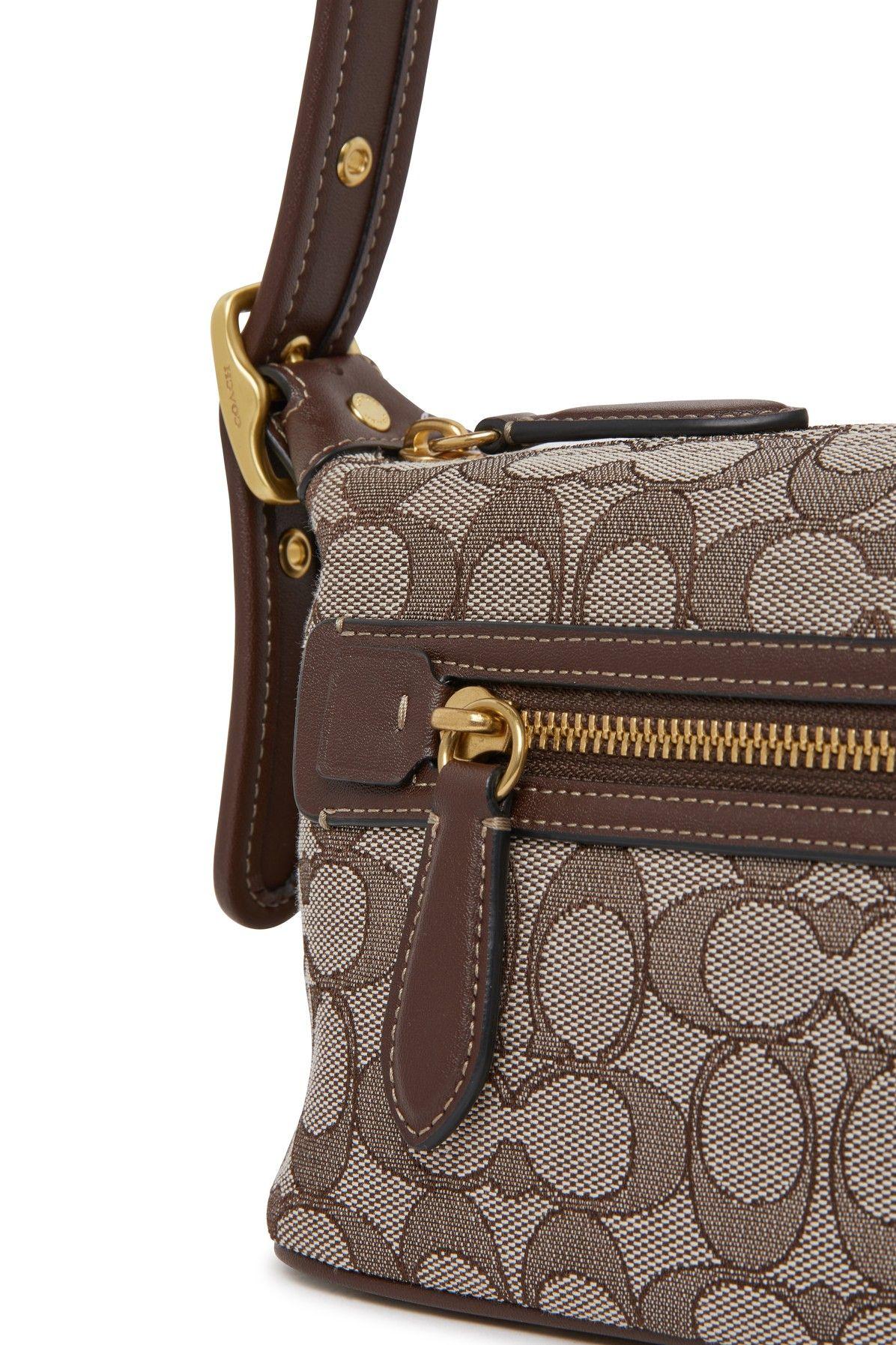 Coach Demi Bag In Signature Jacquard Brass/Oak Maple in Jacquard/Recycled  Leather with Brass-tone - US