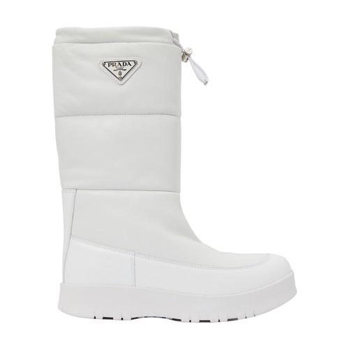 Prada Padded Moon Boots in White | Lyst