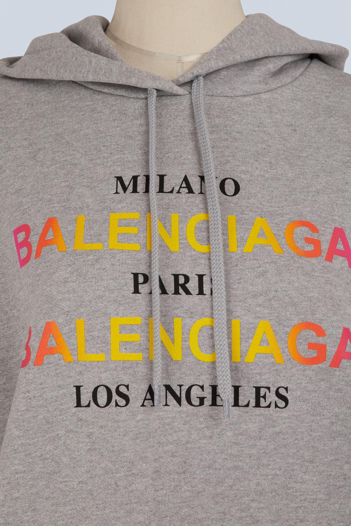 Balenciaga Milano Paris La Oversize Sweatshirt in Gray | Lyst