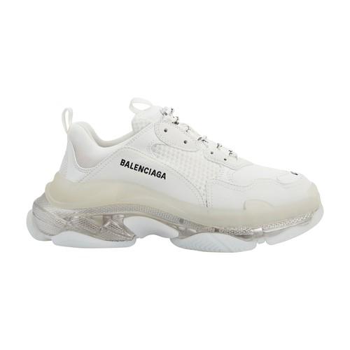 Balenciaga Triple S Clear Sole Sneakers in White | Lyst