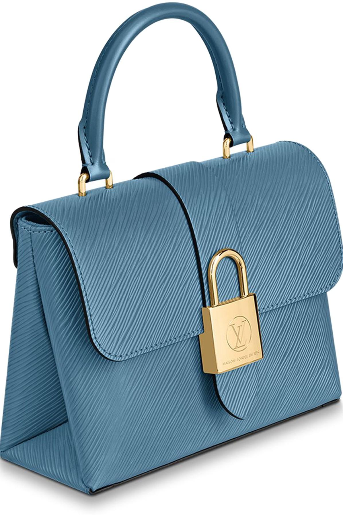 Twist Louis Vuitton Blue My Lockme BB Navy blue Leather Pony-style