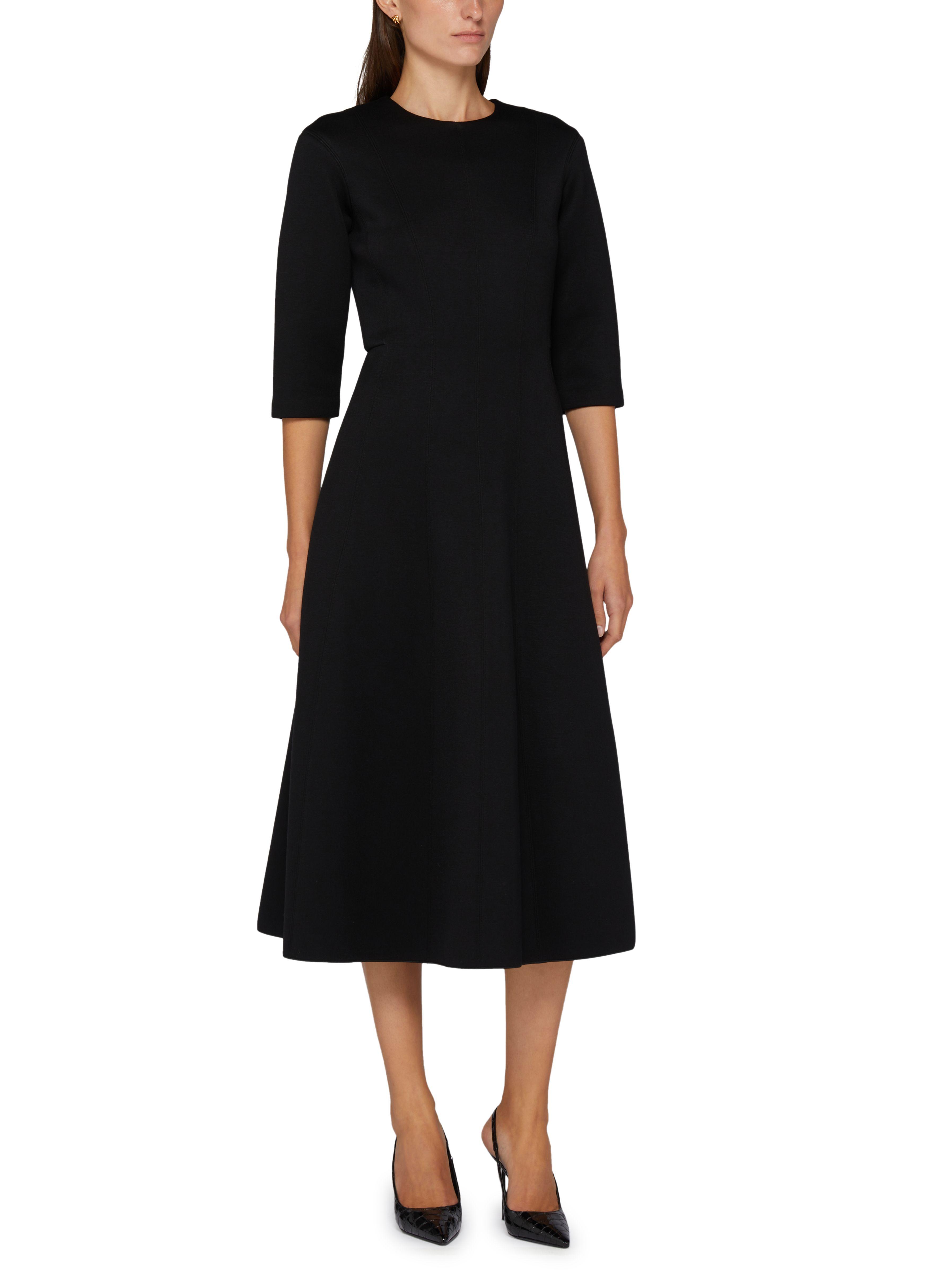 Max Mara Viscose-Blend Flared Three-Quarter Sleeve Dress in Max Mara Viscose-Blend Flared Three-Quarter Sleeve Dress in