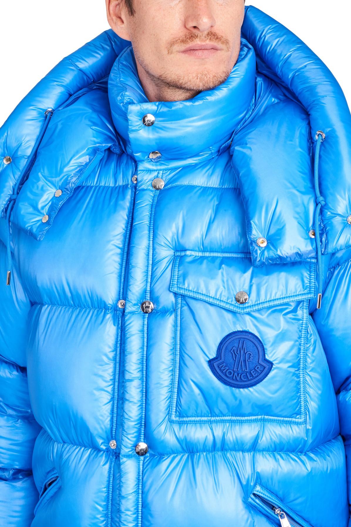 Moncler Synthetic Lamentin Hooded Padded Jacket Blue for Men | Lyst