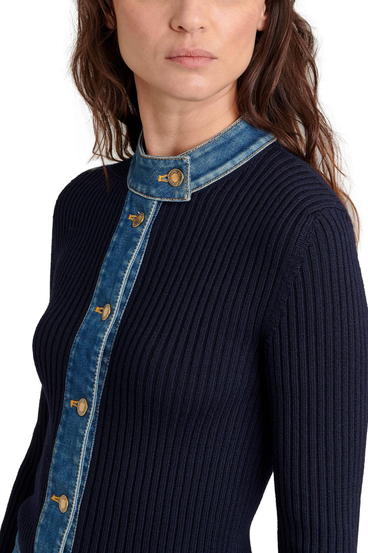 Wool mini dress Louis Vuitton Blue size L International in Wool - 31650220