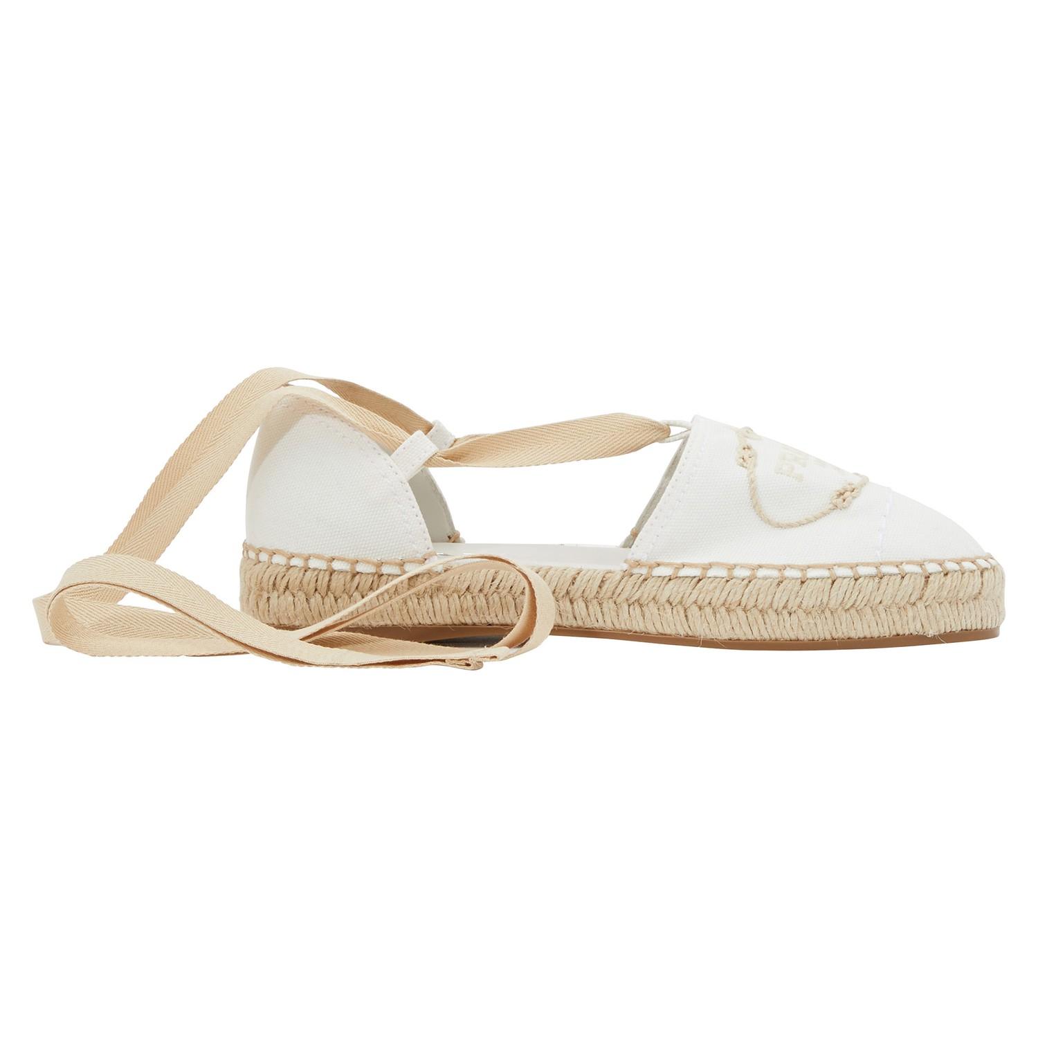 Prada Linen Espadrilles Lyst