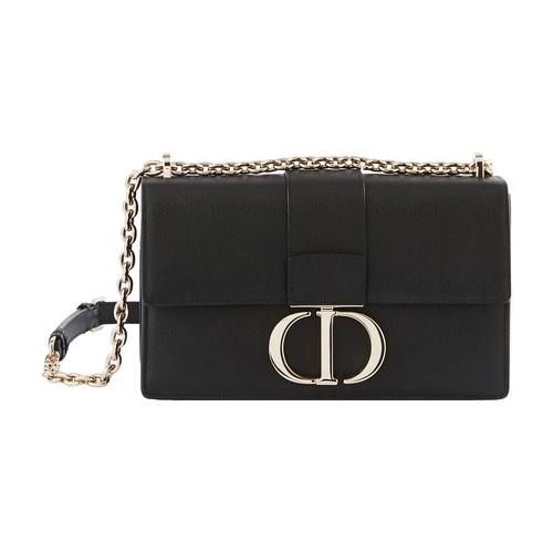 Dior 30 Montaigne Medium Calfskin Bag in Black