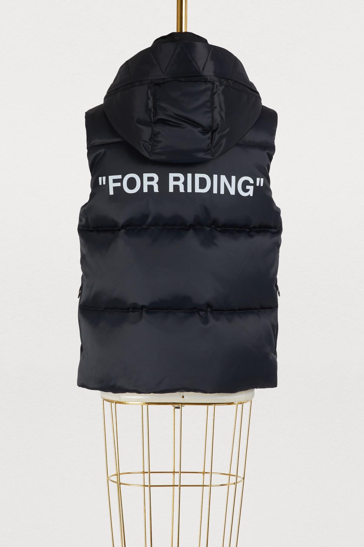 Off-White c/o Virgil Abloh Sleeveless Down Jacket in Black | Lyst Canada