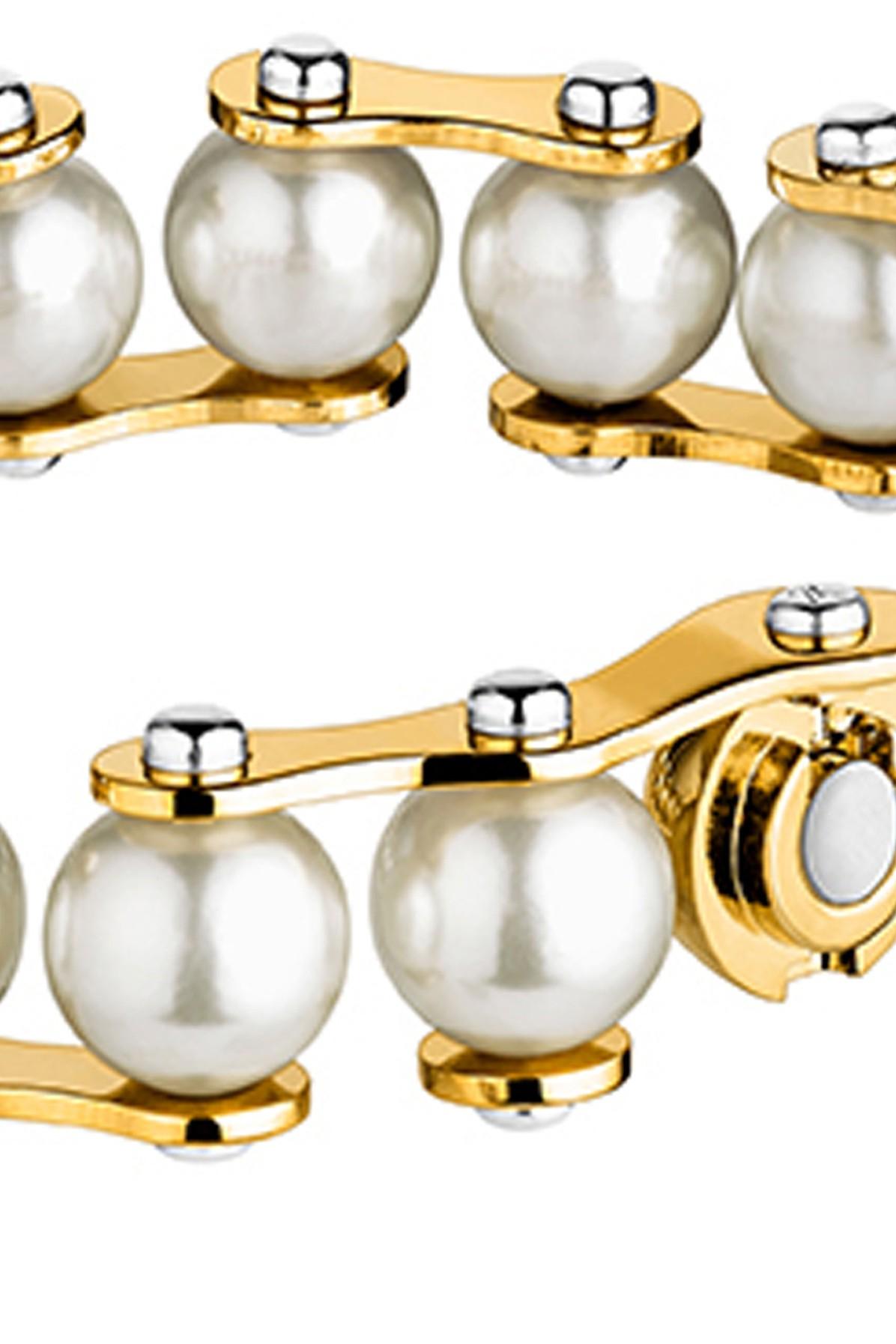 Louis Vuitton Speedy Faux Pearl Gold Tone Bracelet Louis Vuitton