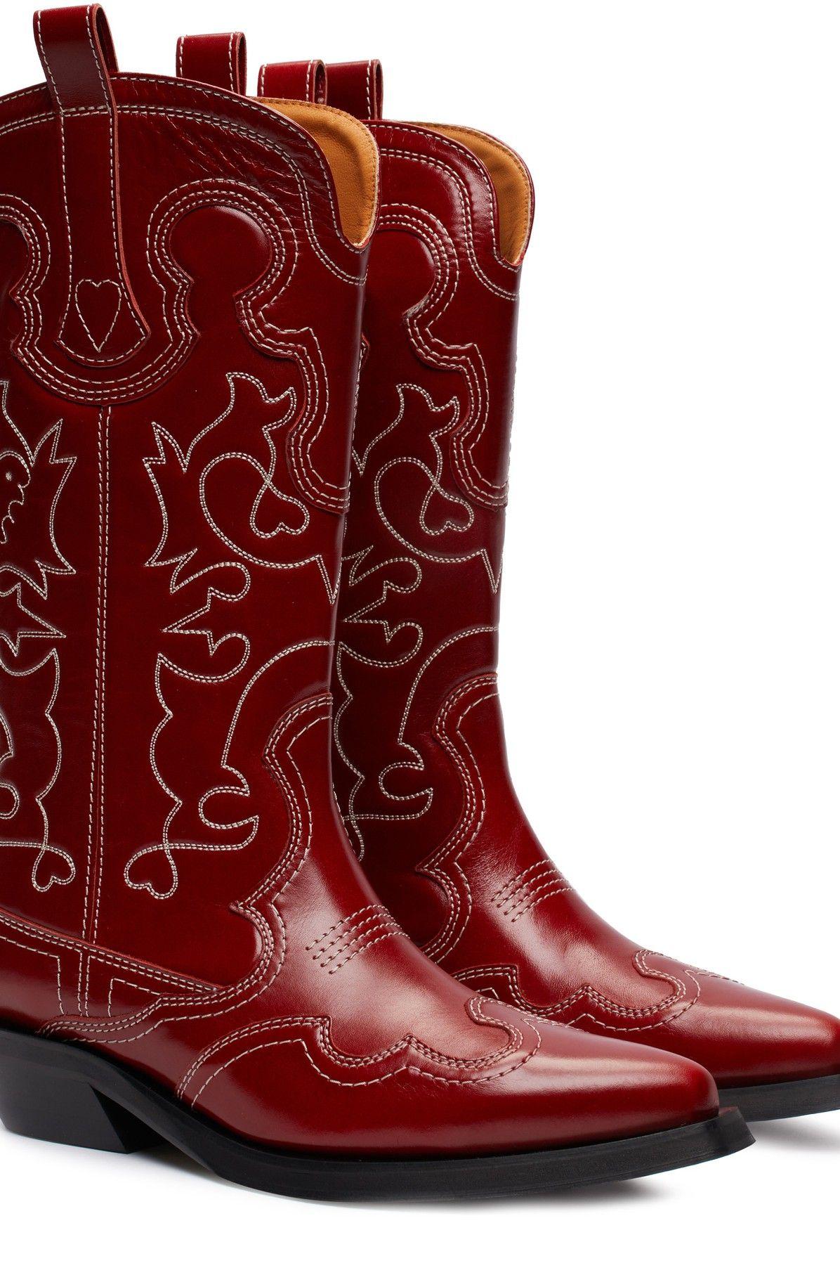 Ganni Boots in Red | Lyst