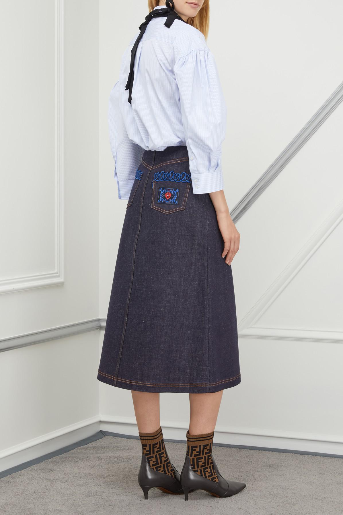 fendi denim skirt